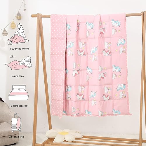 Miniatura 2 de Alomidds - Manta con peso para niños pequeños, material de microfibra transpirable, manta con peso con cuentas de vidrio (41 x 60 pulgadas, 7