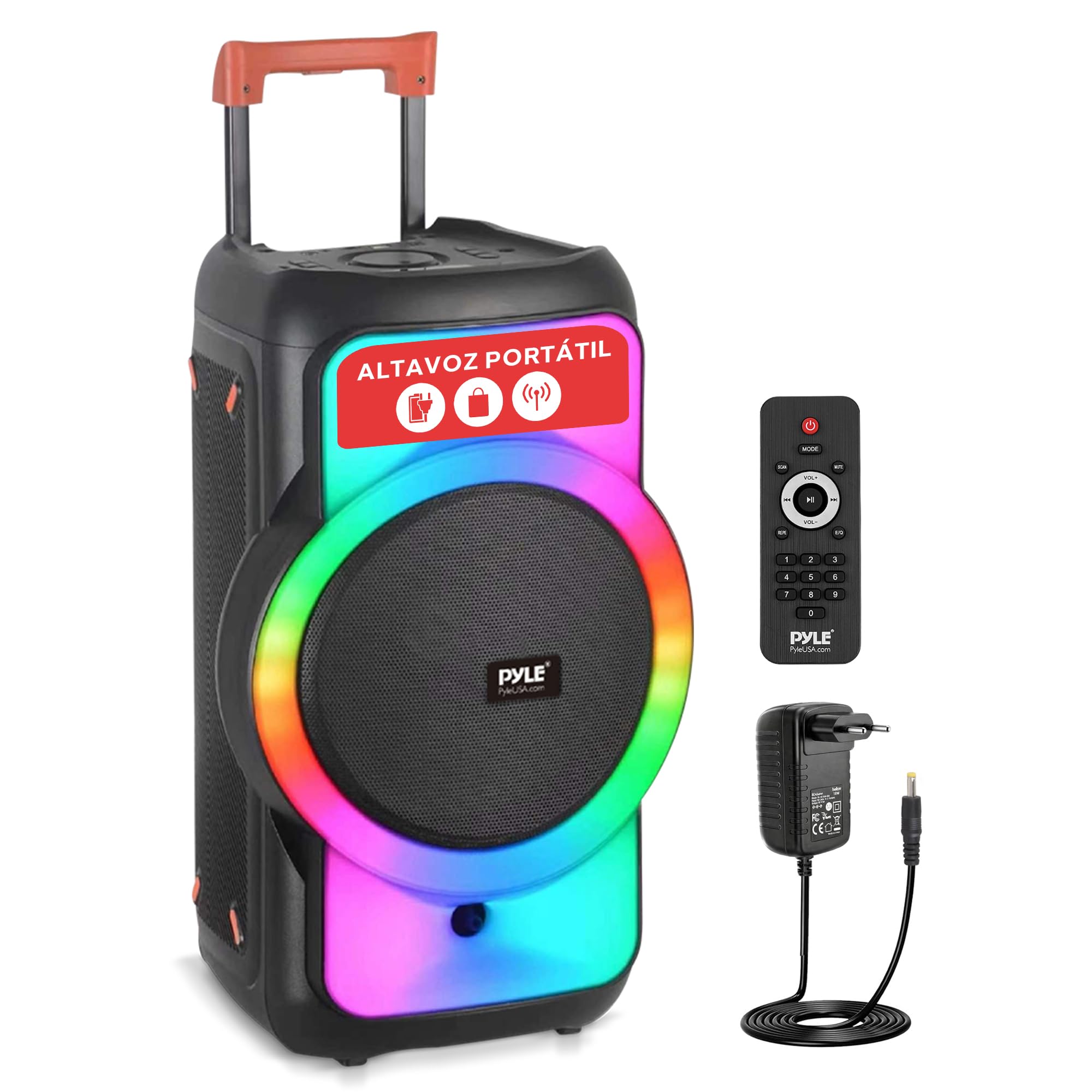 Pyle Altavoz Grande, Bluetooth, Portátil, Sistema True Wireless Stereo, Graves Potentes y Agudos Claros