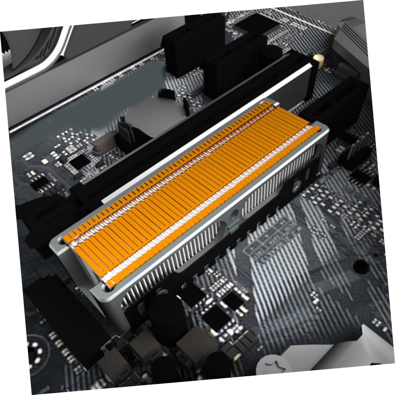 jojofuny 1pezzi Dissipatore Di Calore Albronze Per Unità Ssd Dissipatore Termico in Alette Di Raffreddamento Per Ssd Da Dorato Sabbiatura Antiruggine