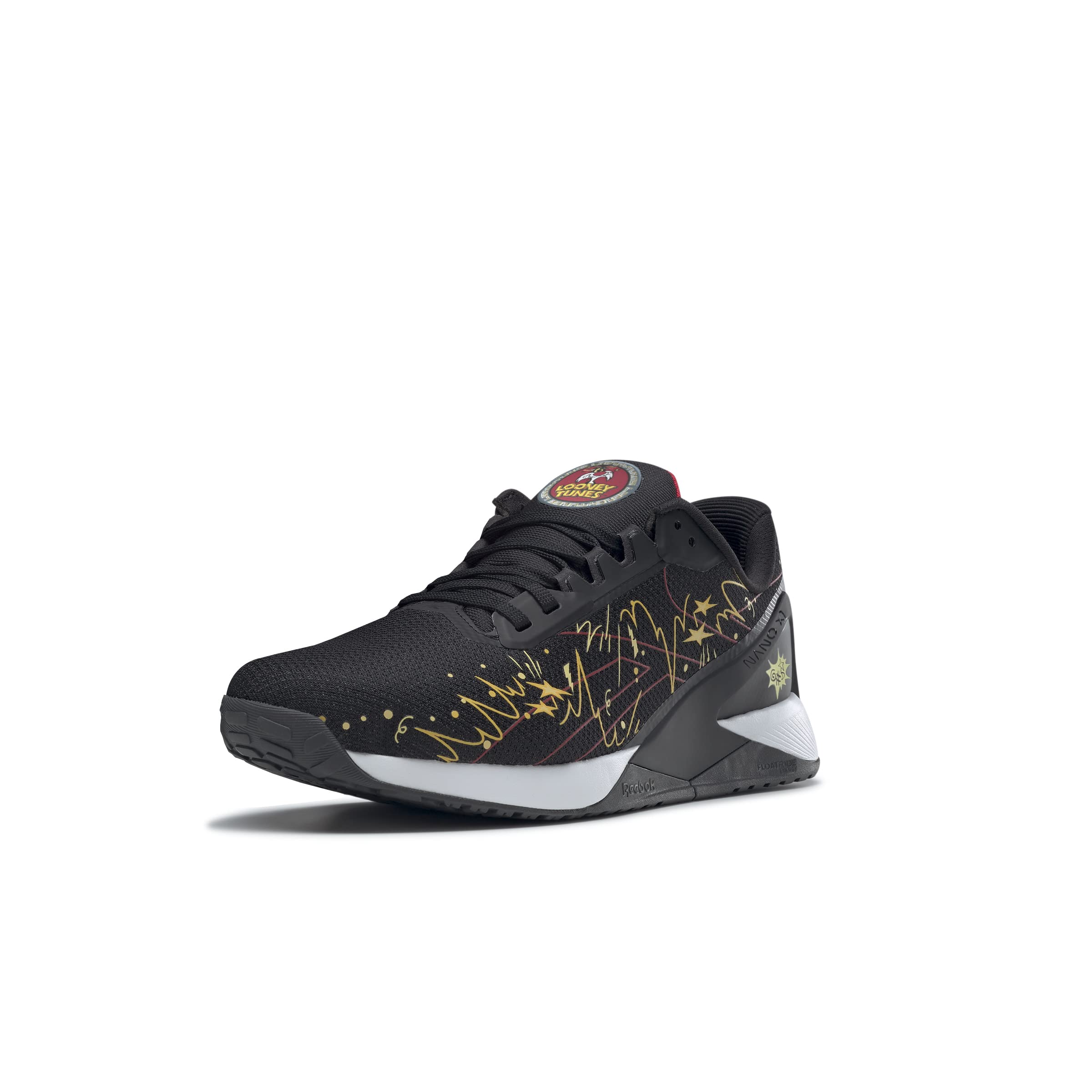 Reebok Men's Nano X1 Cross Trainer, Looney Tunes Black/White/Marigold, 9