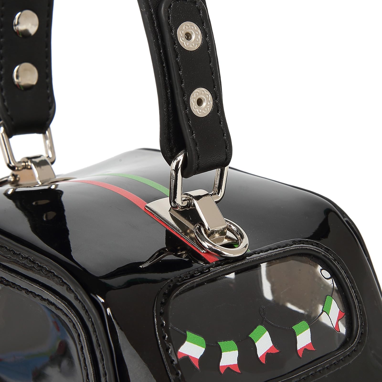 Bolso de mano de dibujos animados, correa ajustable para el hombro, mango ergonómico, compartimento espacioso para teléfono, cosméticos, llaves, bolso de mano de poliuretano