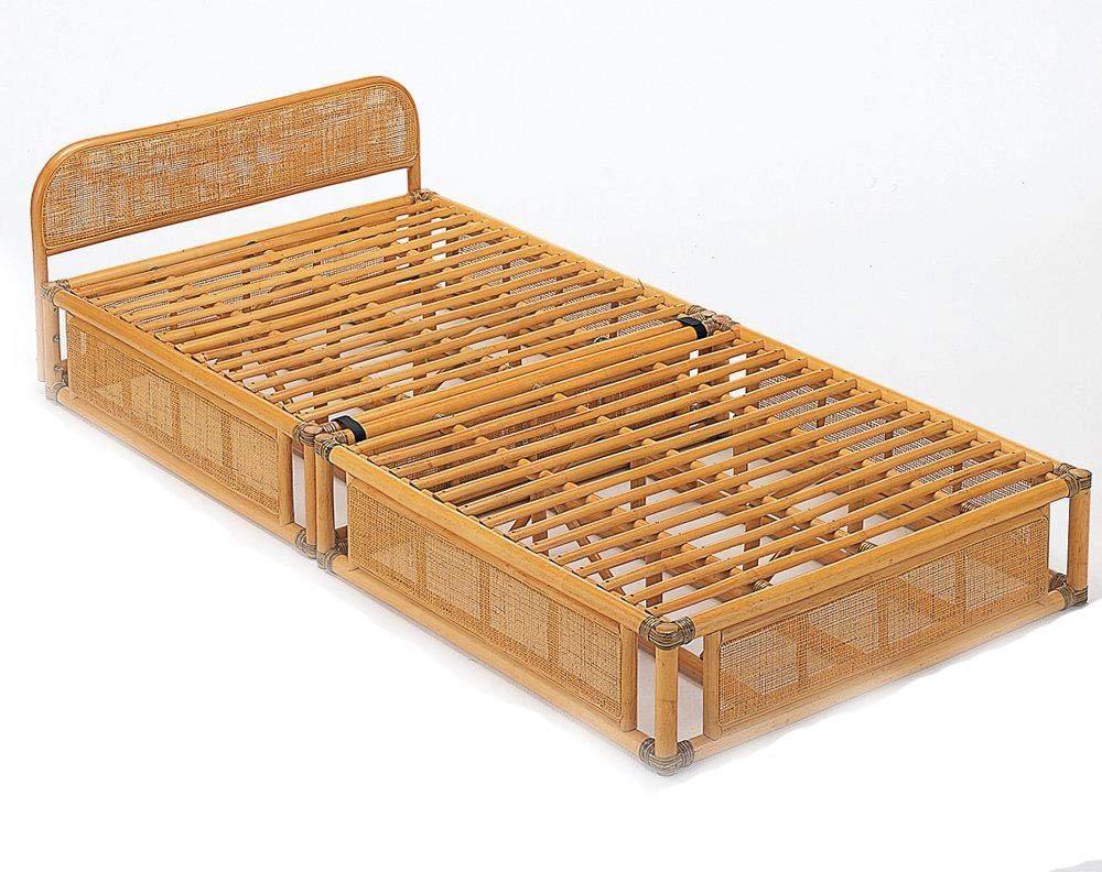 Amazon｜ベッド ブラウン色 すのこタイプ 2分割可能 《ミガロ自然素材