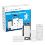 Caseta Original Smart Dimmer Switch Kit w&sol; Hub&comma; with Pico Remote&comma; Wallmount Bracket&comma; & Smart Hub&comma; Works with Alexa&comma; Apple Home&comma; Google Home&comma; 3 Way&comma; 150W&comma; No Neutral Req&comma; P-BDG-PKG1W-A