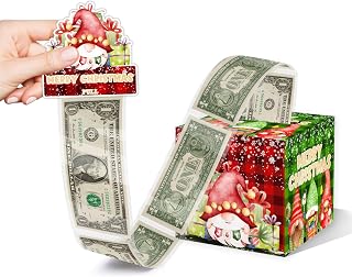 Christmas Money Box for Cash Surprise Box Explosion Merry Christmas Money Gift Ideas Party Santa Claus Dwarf Decor Included 35 Pcs Bags