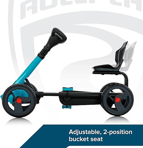 Miniatura 2 de Rollplay Flex Kart XL Pedal Go Kart para niños con neumáticos de EVA para tracción y durabilidad, asiento de cubo ajustable de 2 posiciones y