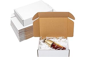 25 Pack Solid White Corrugated Cardboard Shipping Gift Boxes