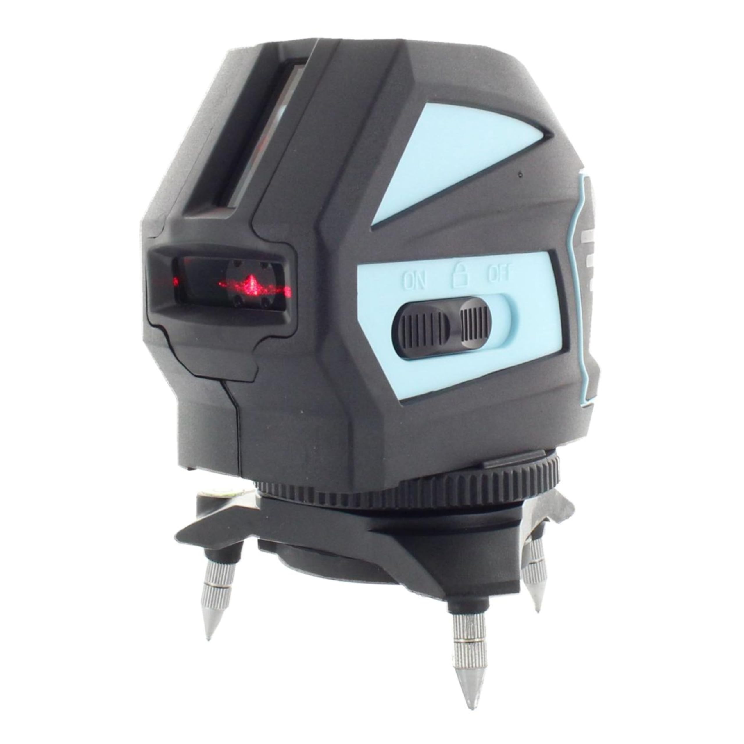 Linienlaser L1 - Roter Kreuzlinienlaser mit magnetischer Halterung (Multifunktions-Adapter), sichtbarer Arbeitsradius bis 15 m, 3 x AA-Batterie, in Tasche