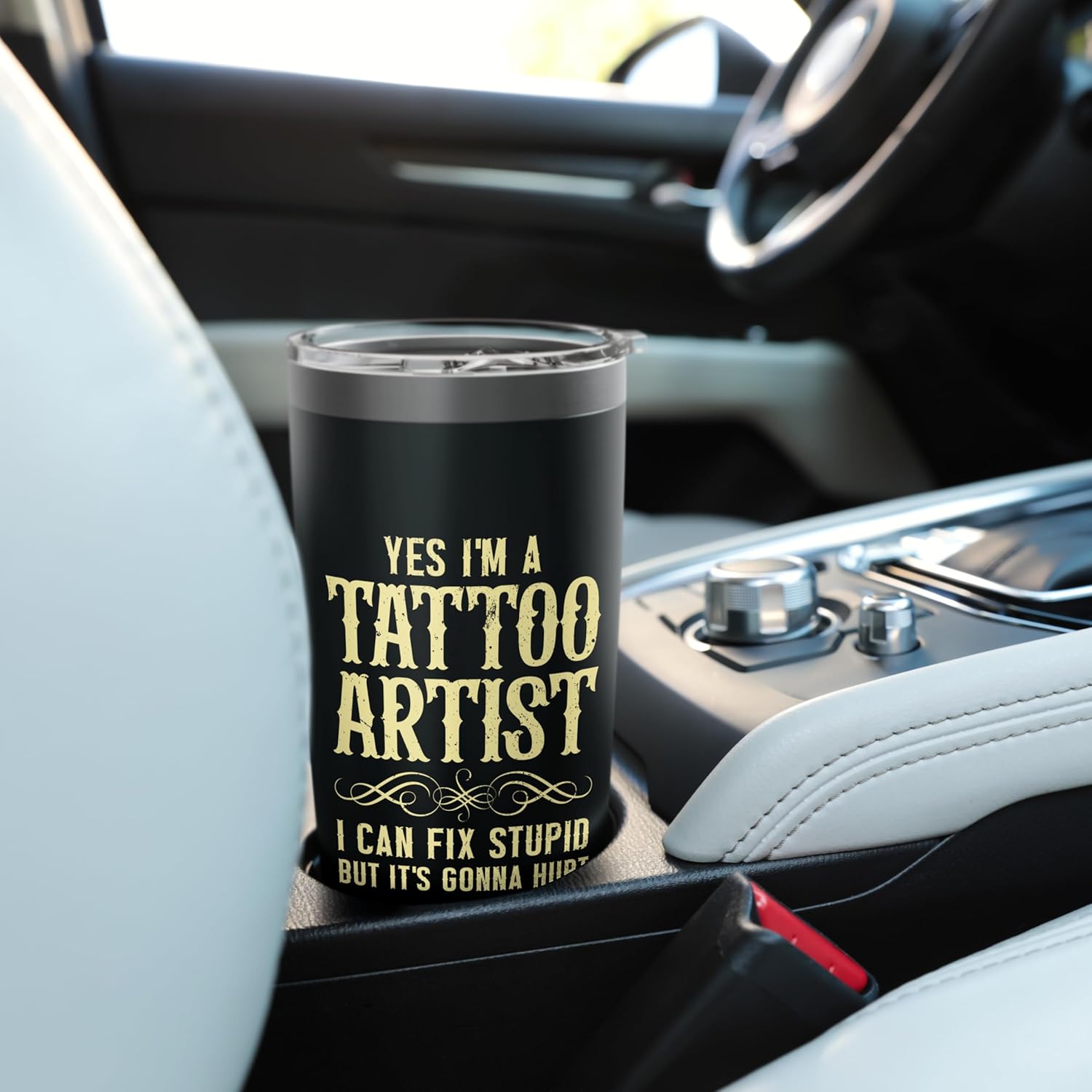 Funny Tattoo Artist Art For Men Women Tattooer Tattoo Artist Stainless Steel Insulated Tumbler - Image 6