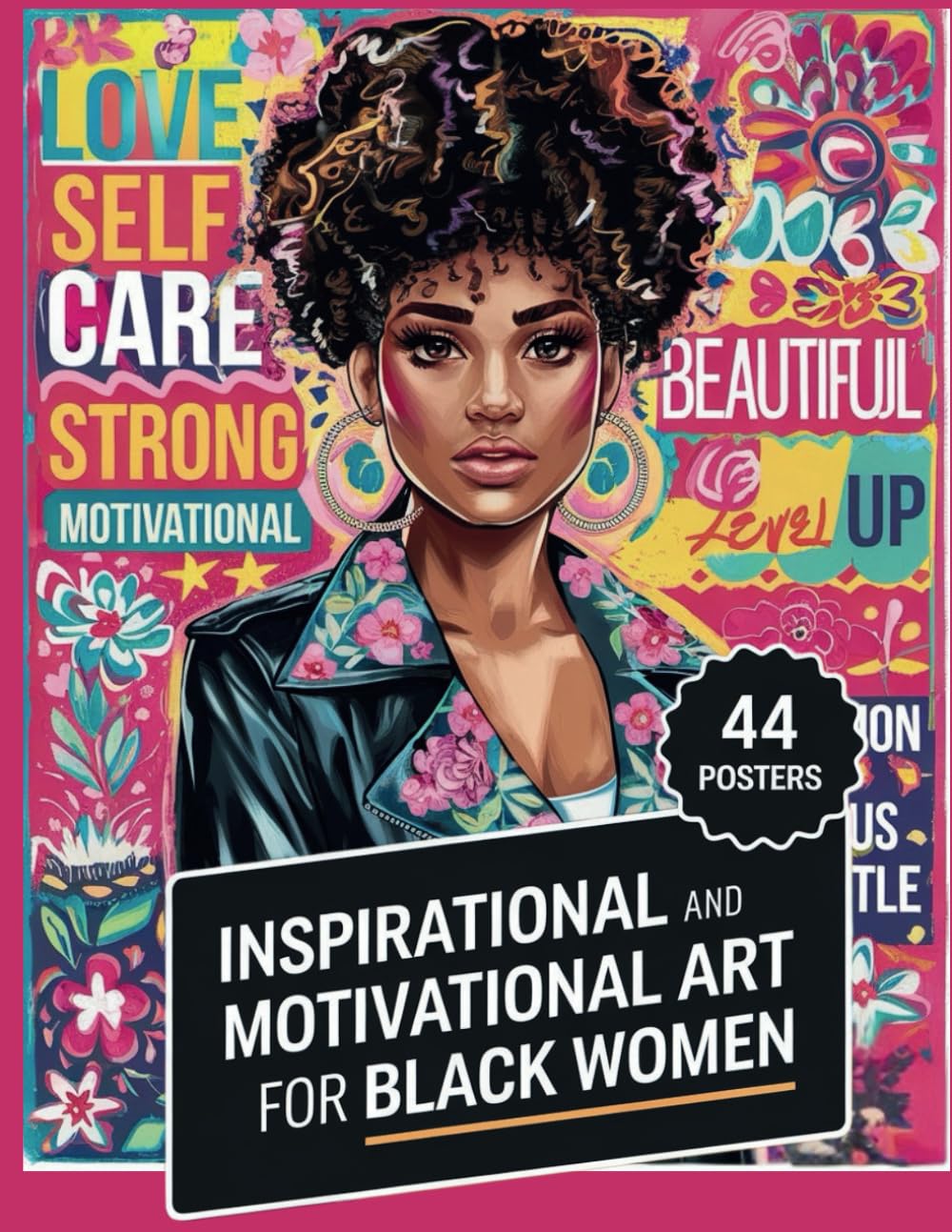 Vision Board Black Women avec 44 posters colorés pour créer un tableau de motivation