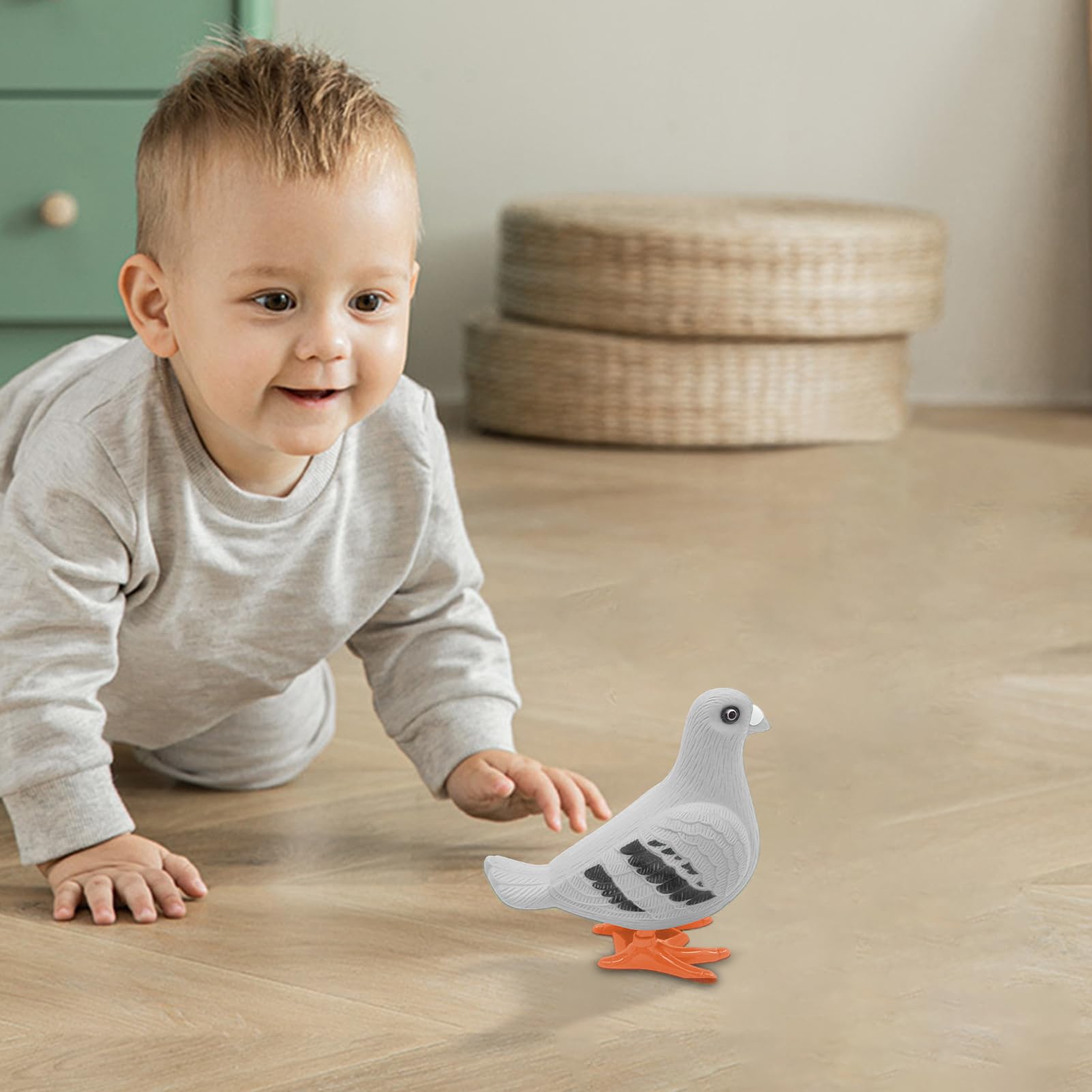 Jouet mécanique de Pigeon sautant mignon, Simulation amusante, modèle de Pigeon Animal, jouets éducatifs pour enfants, cadeau d'événement, cadeaux de fête