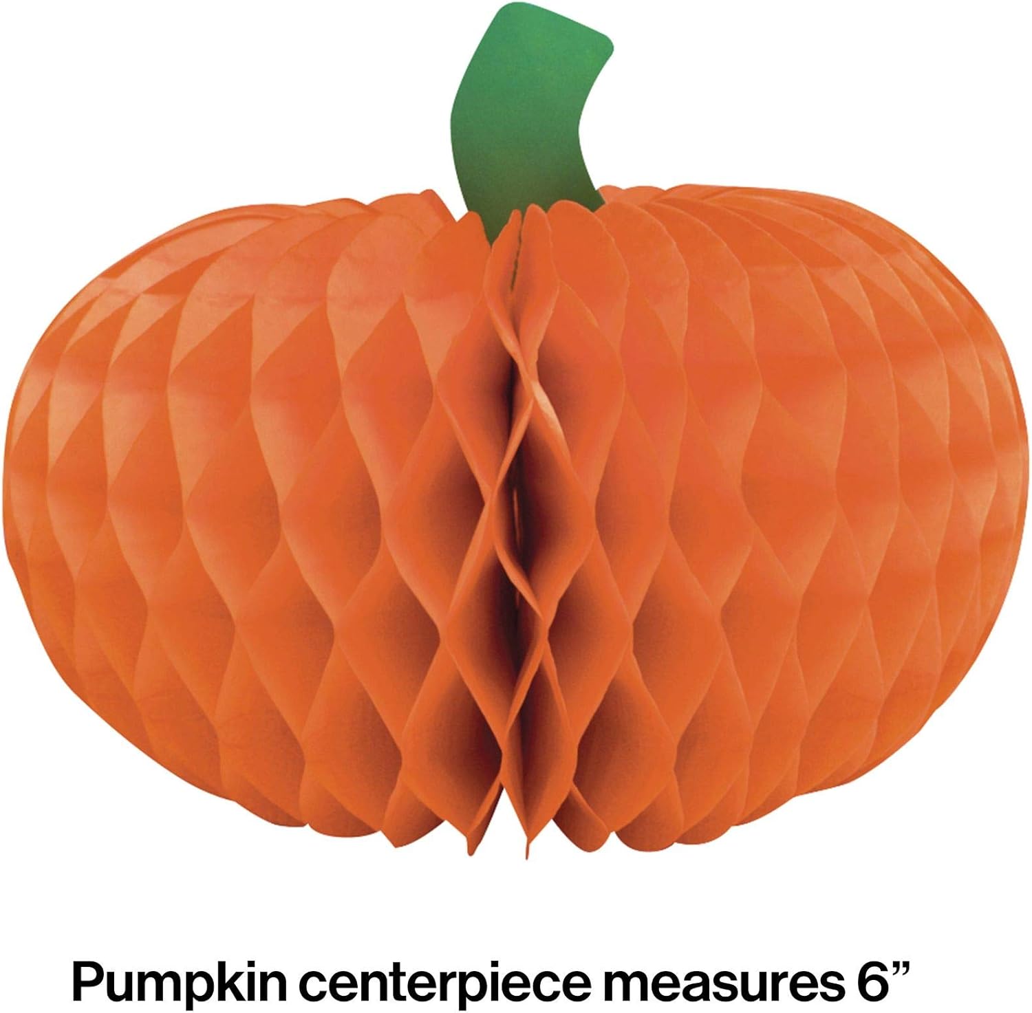 Club Pack of 12 Fall Harvest Honeycomb Pumpkin Centerpieces 6"
