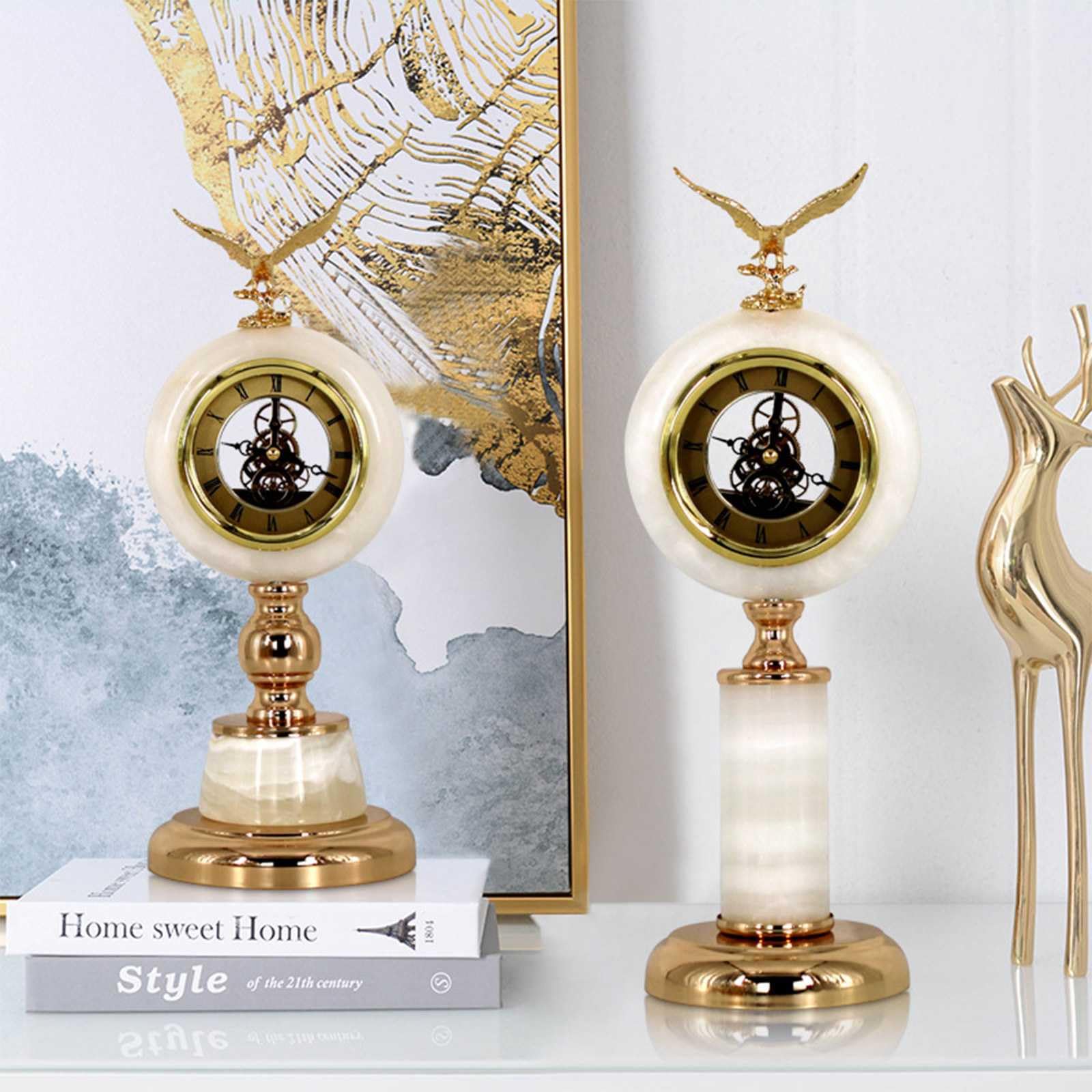Wanduhren, Retro kreative europäische Luxusuhr Ornamente amerikanische