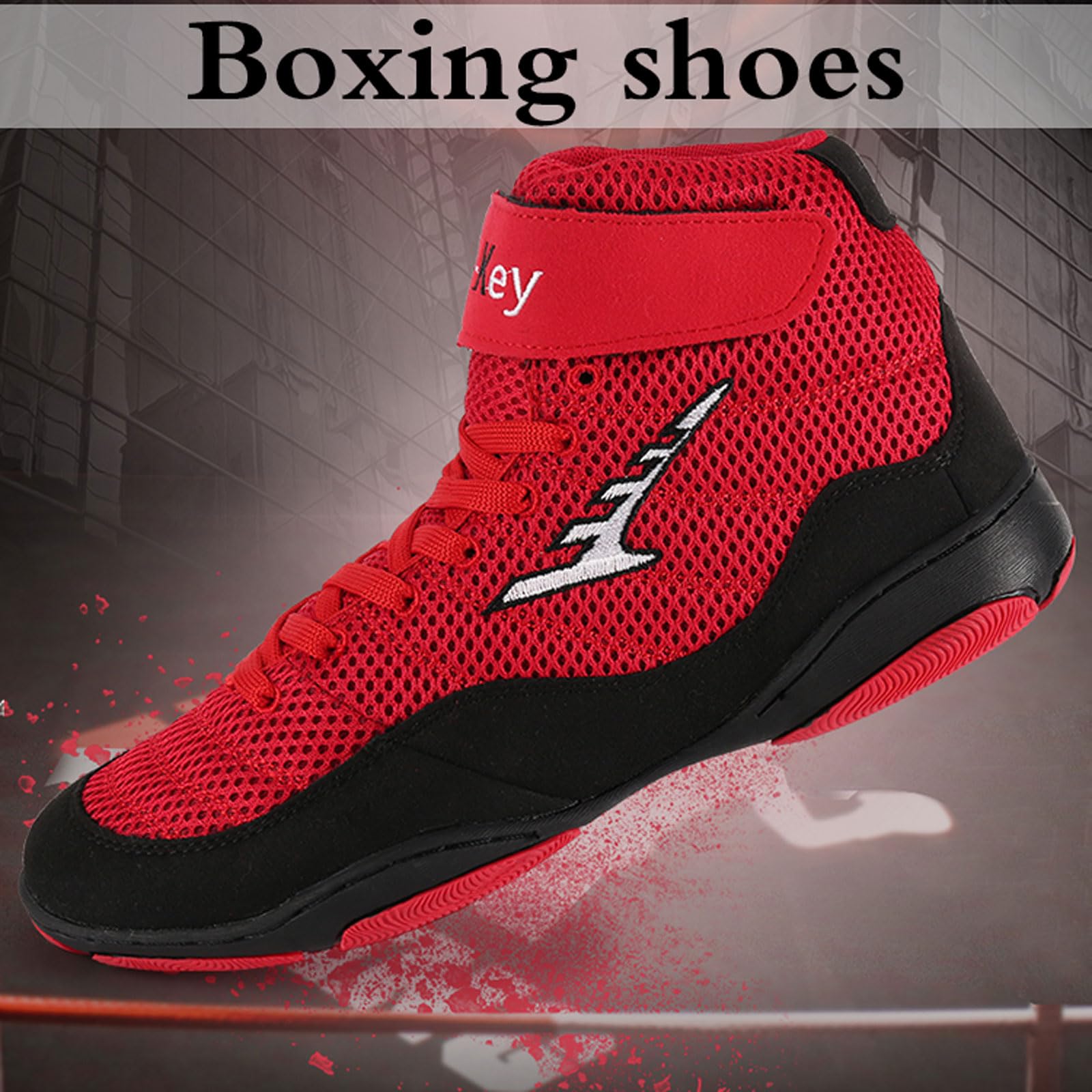 Botas De Lucha,Zapatos De Culturismo,Zapatos De Lucha,Zapatillas De Lucha,Zapatos Deportivos De Lucha Libre,Wrestling Shoes,CóModo,Antideslizante,para Boxeo,Lucha Libre,Combate