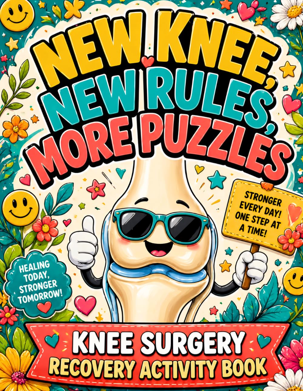 New Knee, New Rules, More Puzzles Knee Surgery Recovery Activity Book: A Fun and Thoughtful Gift Packed with Relaxing Activities to Support Knee ... Searches, Word Scrambles, Puzzles, and More