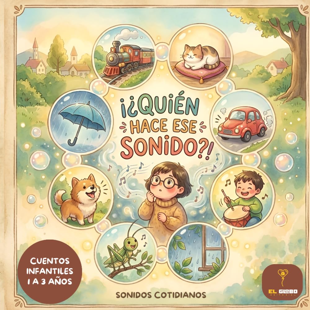 Quién hace ese sonido: Cuentos Infantiles de 1 a 3 años: Libro de onomatopeyas para bebés y niños: Un cuento de estimulación temprana con sonidos de animales y objetos cotidianos