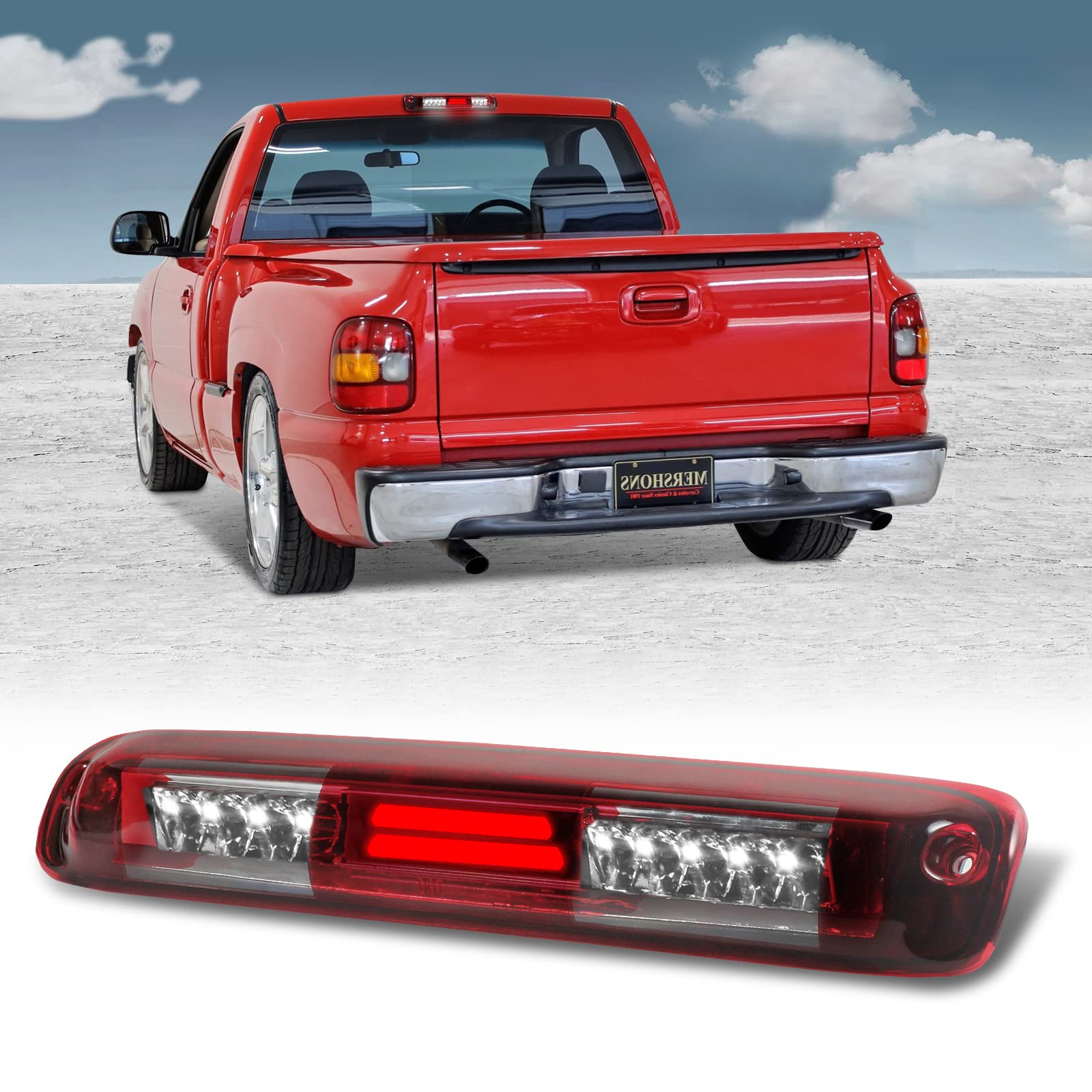 For 99-07 Silverado Sierra Tinted LED Third Brake Light Cargo - Foto 4