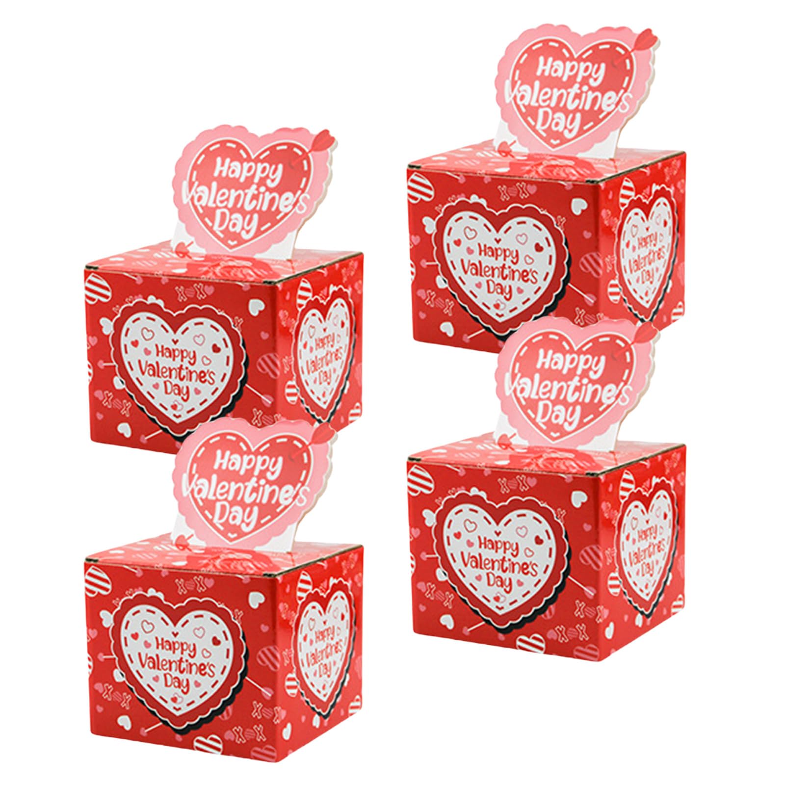Buxuaaaa Of 4 Valentines Day Cash Gift Box Surprises Money Holders for Couple Girlfriend Wedding Accessory Money Holders Cash