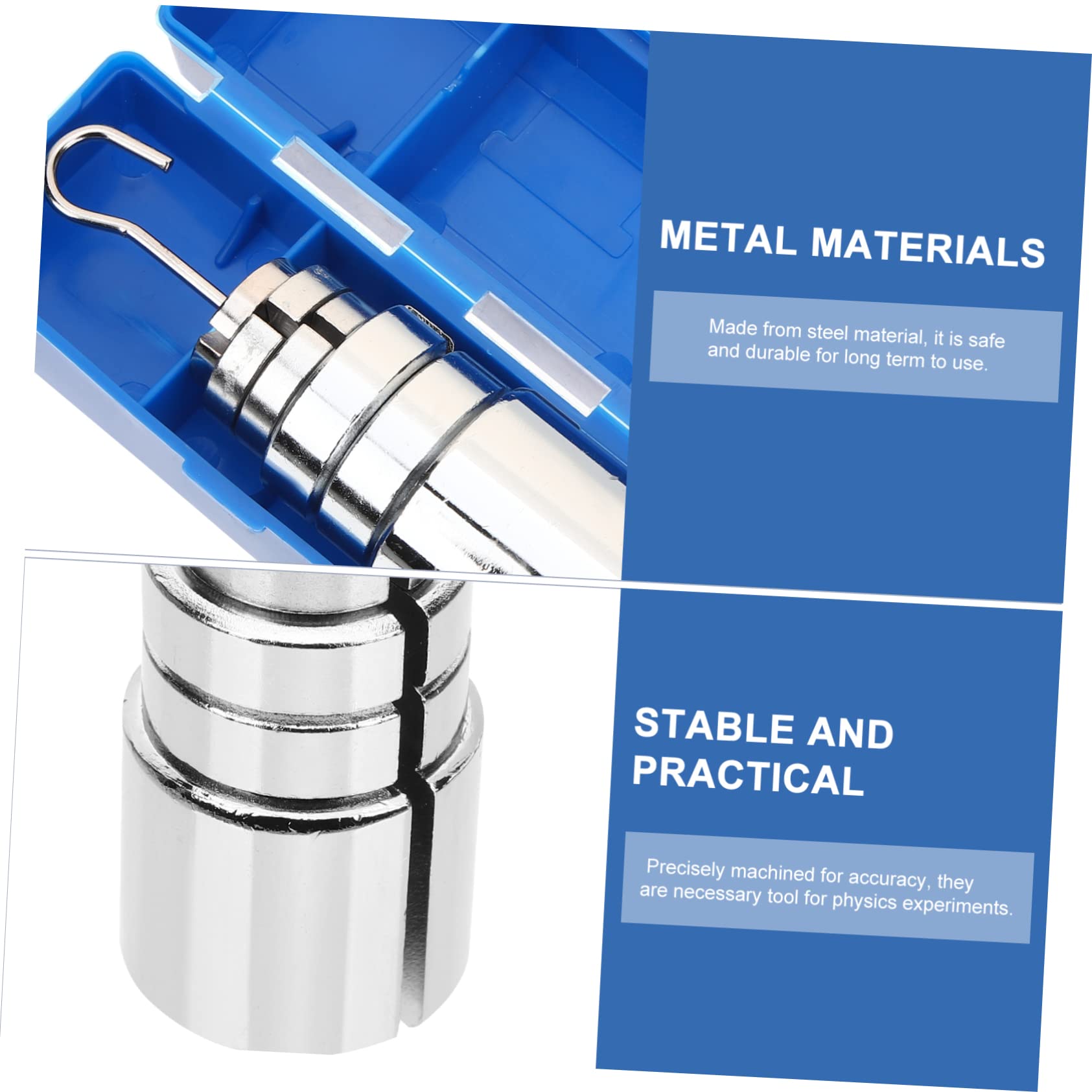 TIDTALEO Physics Lab Weight Set Slotted for Classroom Metal Slotted Mass Weights for School Demonstrations