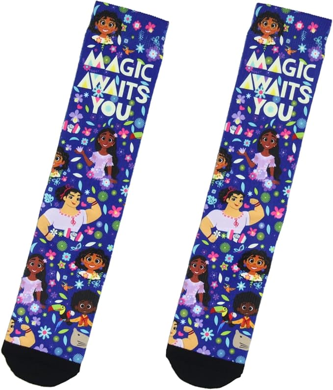 Disney Encanto Magic Awaits You Sublimated Adult Crew Socks