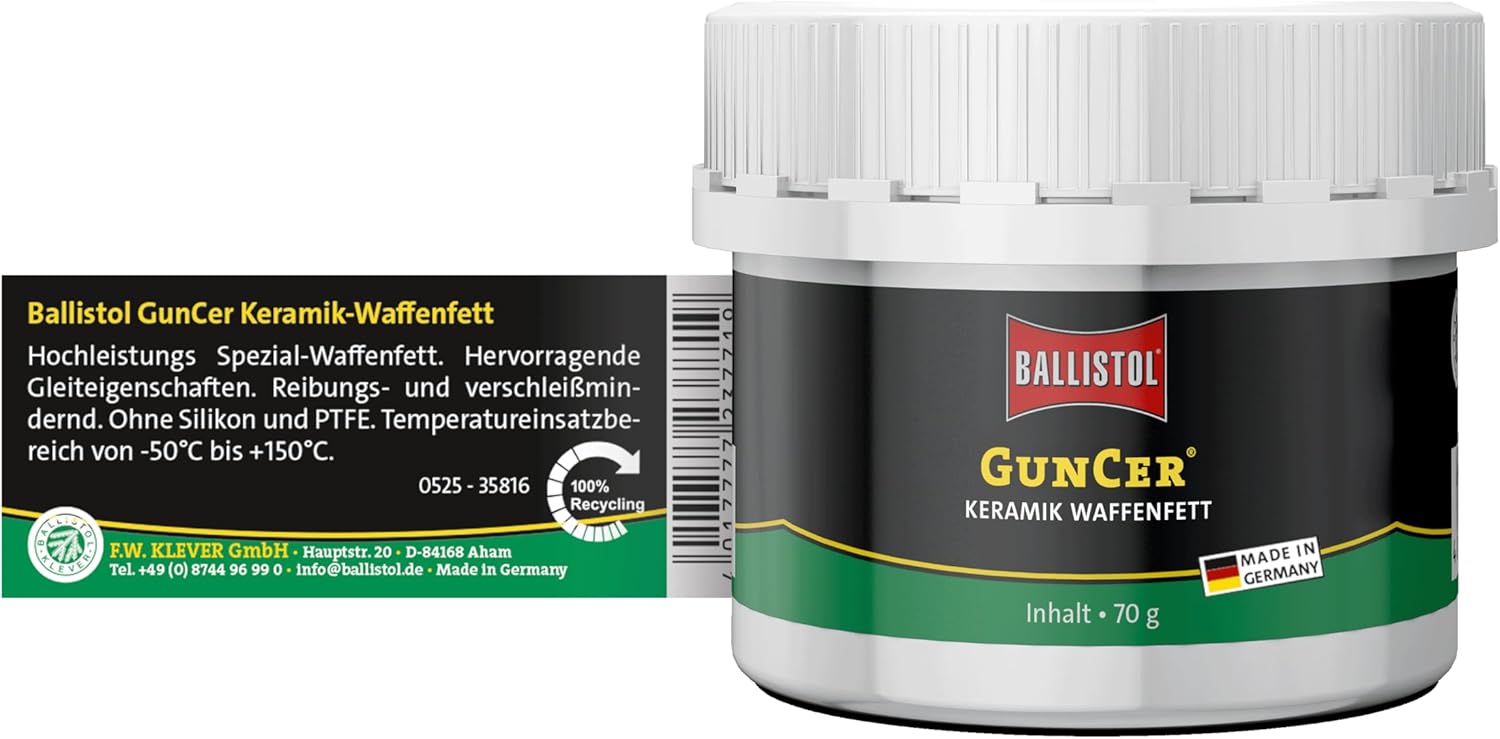 SHANITY BALLISTOL GunCer 23771 Keramik-Waffenfett, Waffenpflege, 70g Dose