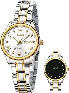 【Gift-Classic Watches】OLEVS Women's Rose Gold Watch Quartz Analog Stainless Steel Mesh Band Wrsit Watch,Casual Fashion Ladies Rose Gold Watch Small Face Elegant Lady & Women Watches…