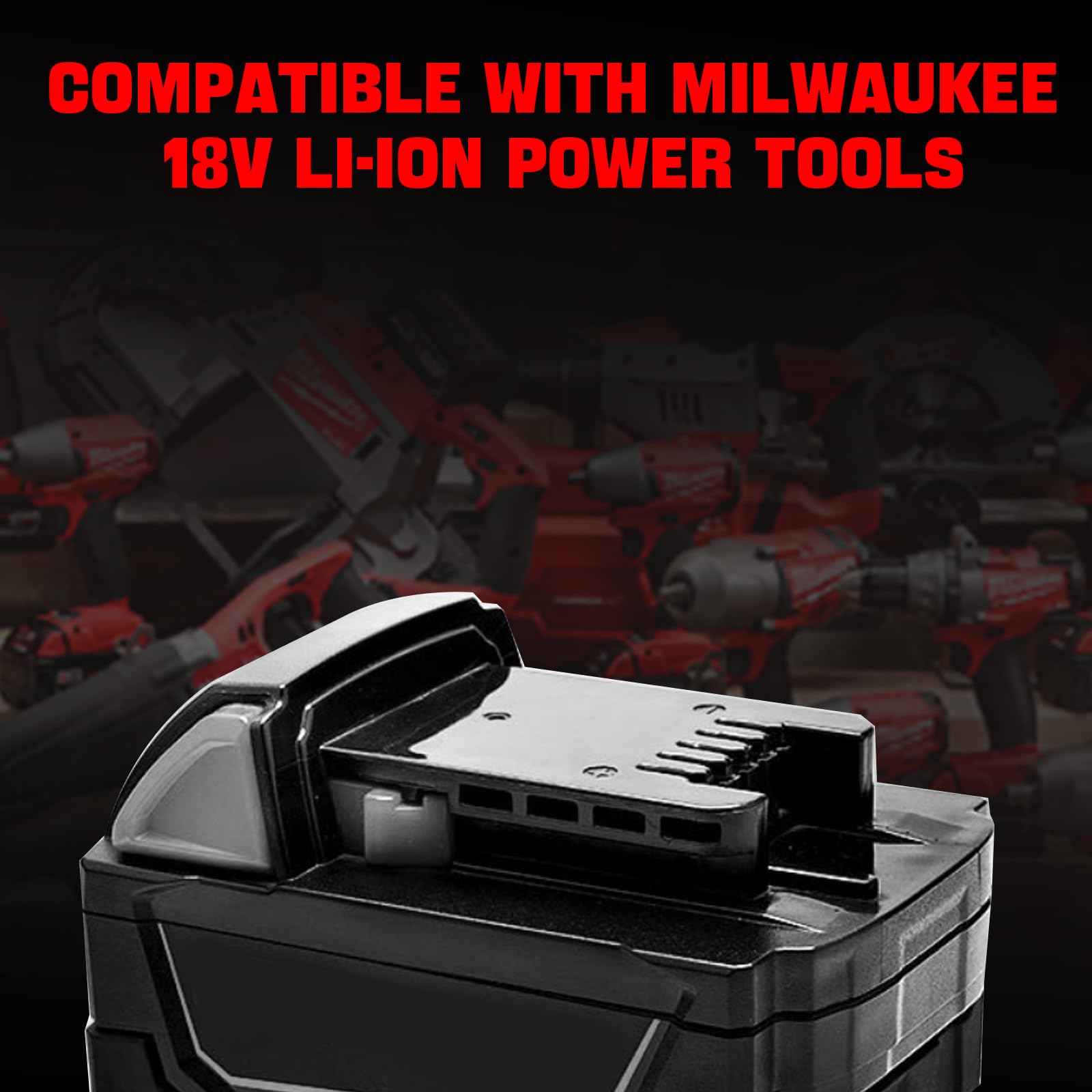 Sostituzione della cassa della batteria per Milwaukee 48-11-1850 48-11-1840 48-11-1852,Kit di riparazione della batteria,5Ah 10C 18650 Custodia in plastica per batteria con circuito di protezione
