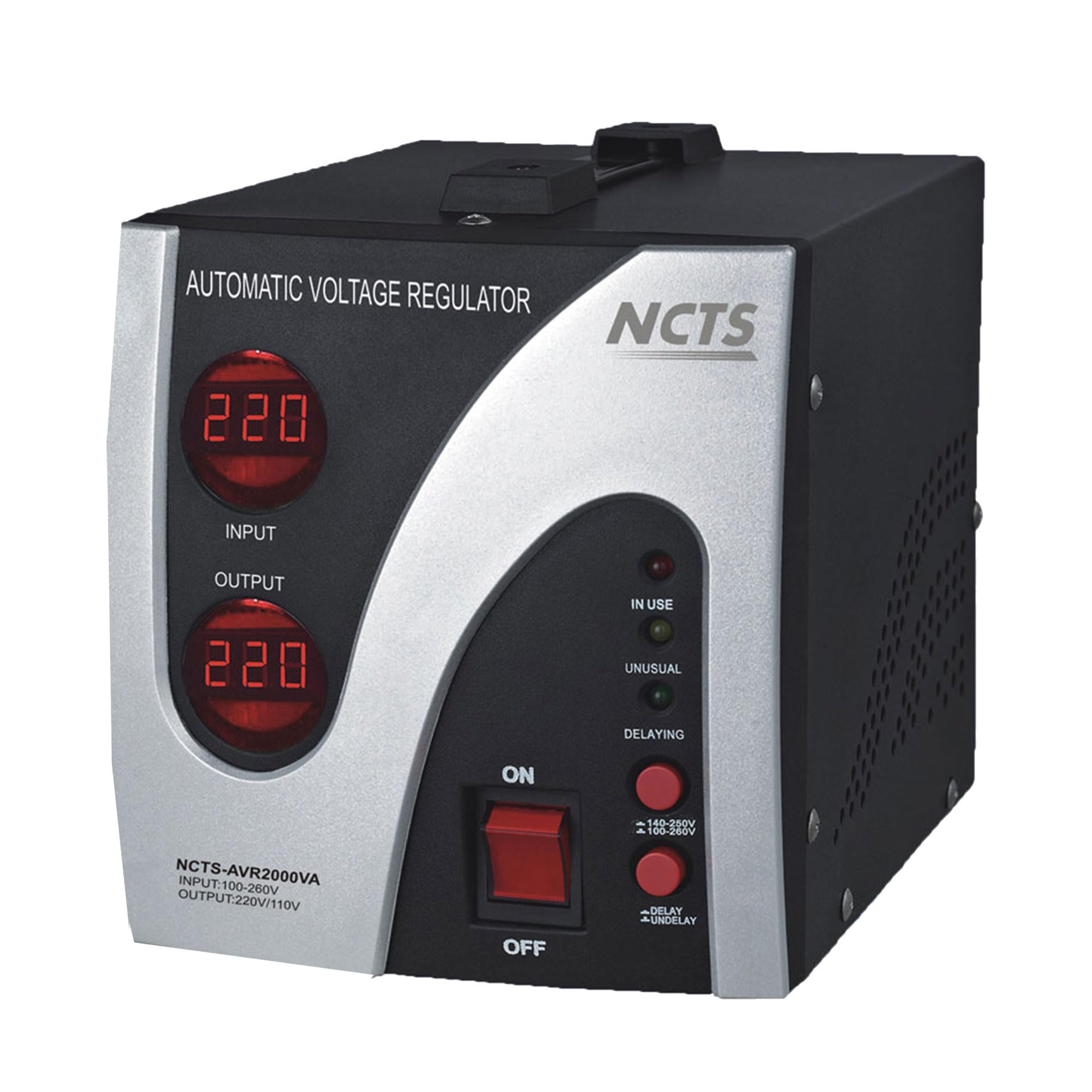 NCTS AVR2000VA Automatic Voltage Regulator 2000VA, input voltage 100-260V,output voltage 110-220V precise protection of over voltage and below voltage 1 year warranty