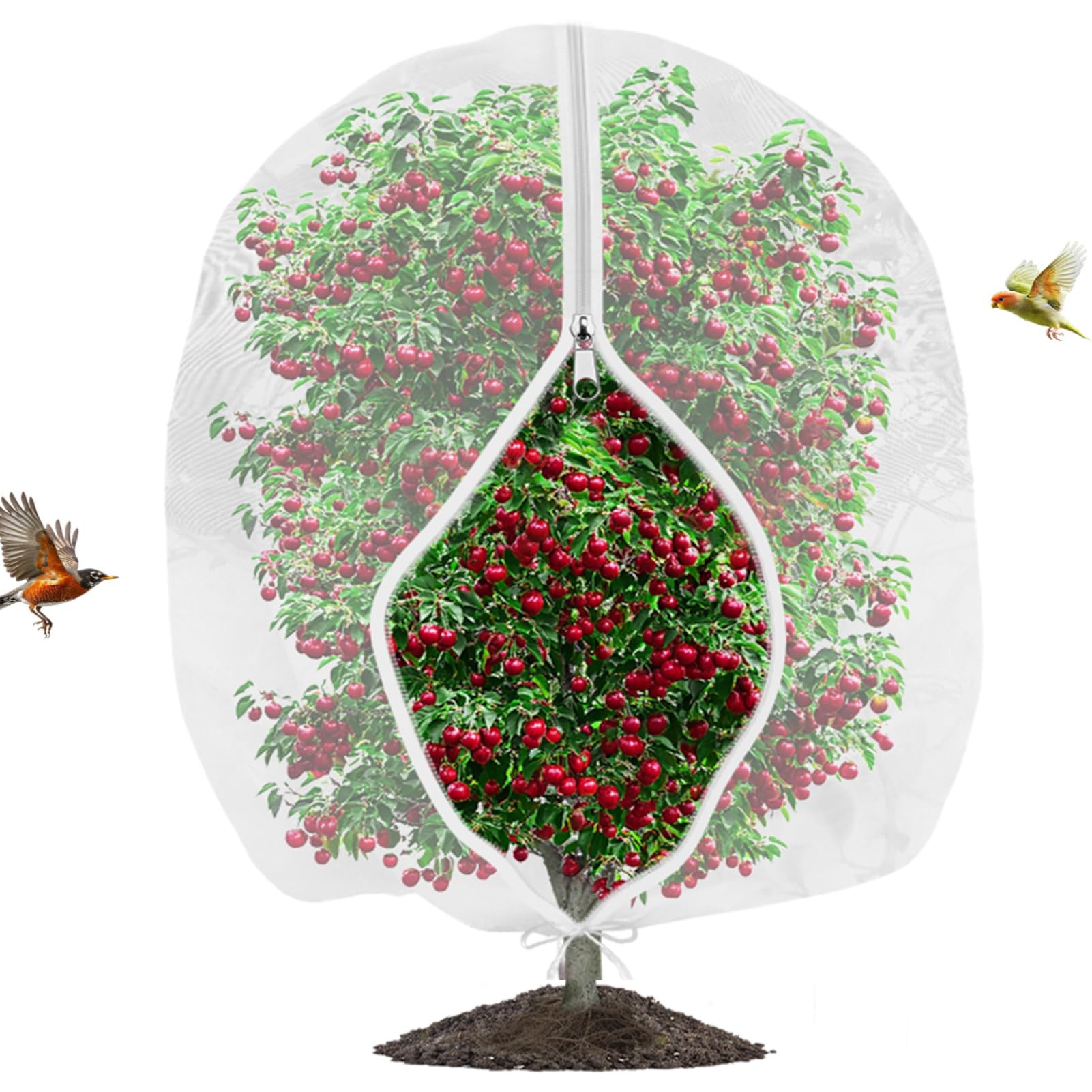 Bird Netting For Fruit Trees Netting Bird Protection, 250x250cm 8.2x8.2ft Fruits Protection Bags Fruits Cages For Garden Nettings Frame Mesh Cover Plant Bags Strawberry Nettings