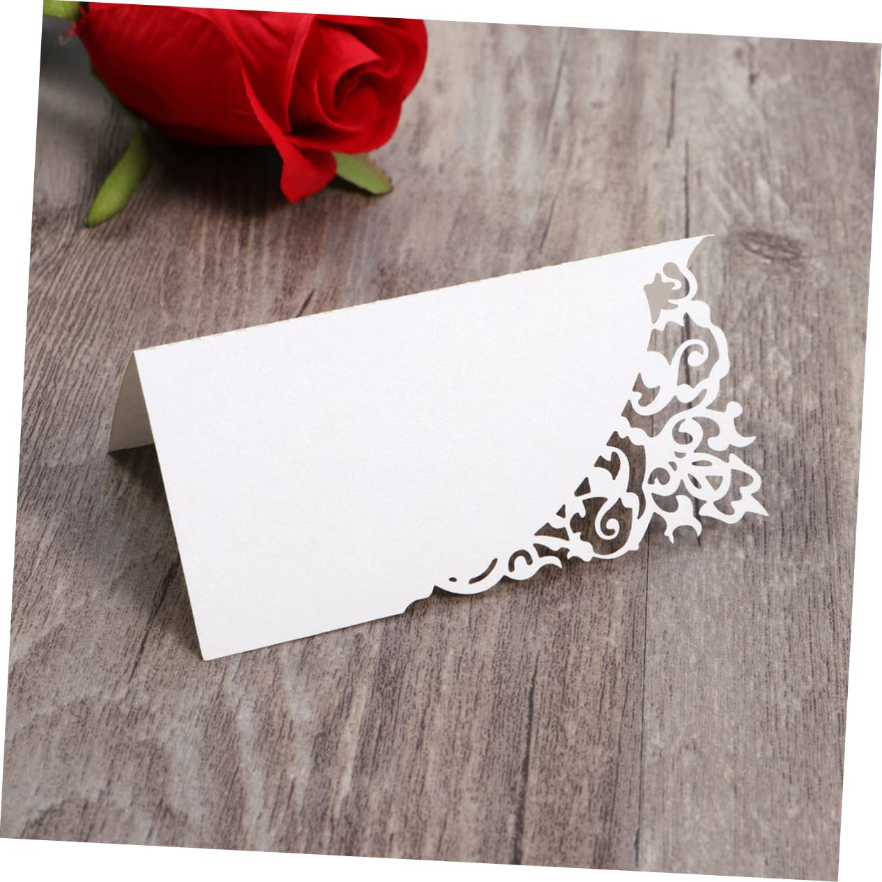 NUOBESTY 200stücke Hochzeitsplatzkarten Mit -ausschnitt Elegante Tischkarten Für Feierlichkeiten Namenskarten Für Hochzeiten Geburtstagsfeiern Und Veranstaltungen