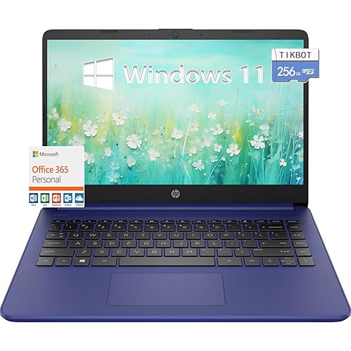 HP 14inch Laptops Windows 11-16GB RAM - 320GB Storage - Quad-core Intel Celeron N4120 - USB C - SD Card Reader - Long Battery Life Fast Charge - Wireless-AC - HDMI - Camera - Kids Laptop