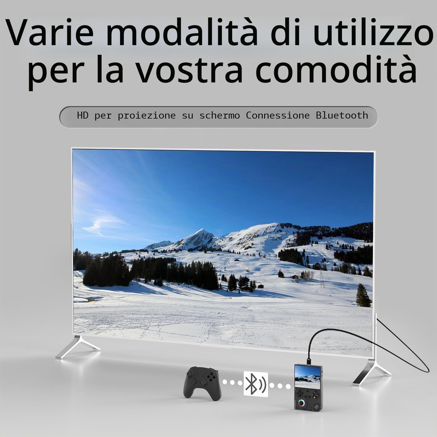 HANHIBR RG40XXV - Console portatile per videogiochi rétro, sistema operativo Linux integrato, scheda TF da 64G+128G, console per videogiochi rétro con schermo IPS da 4,0 pollici, lettore video