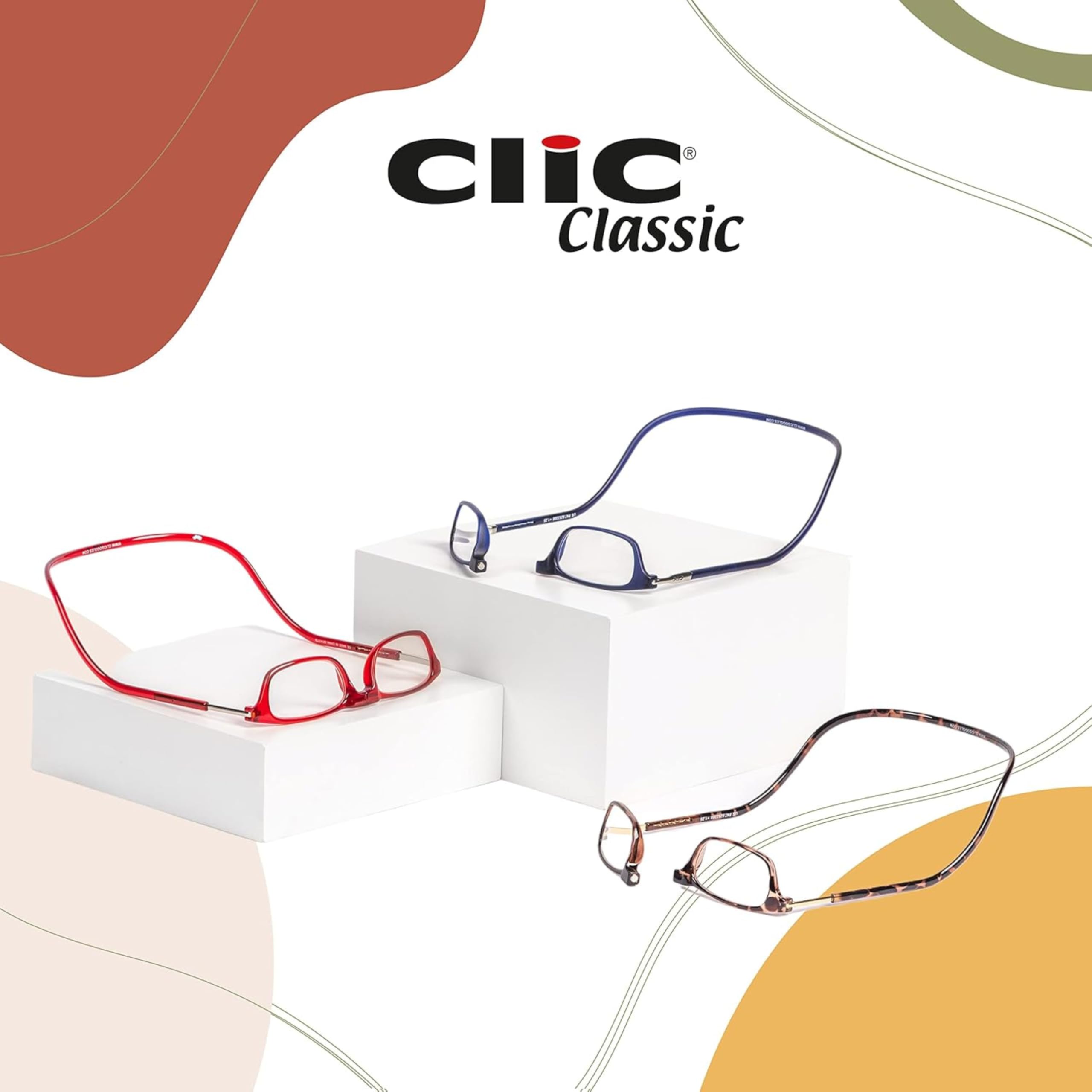 CliC Eyewear - Occhiali da Lettura - Con Calamita Flessibili - Original CLASSIC - Occhiali da lettura uomo e donna (3.0, Blue)