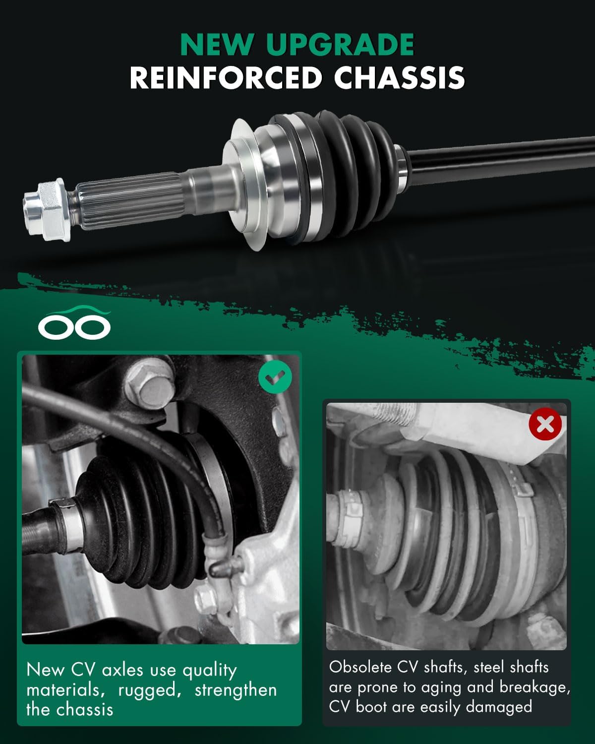 SCITOO Rear CV Axle Shaft Assembly Compatible with 2010-2014 for Subaru Legacy,2010-2014 for Subaru Outback,2015-2021 for Subaru WRX 28421AJ021,28421AJ010,28421AJ011,NCV66021