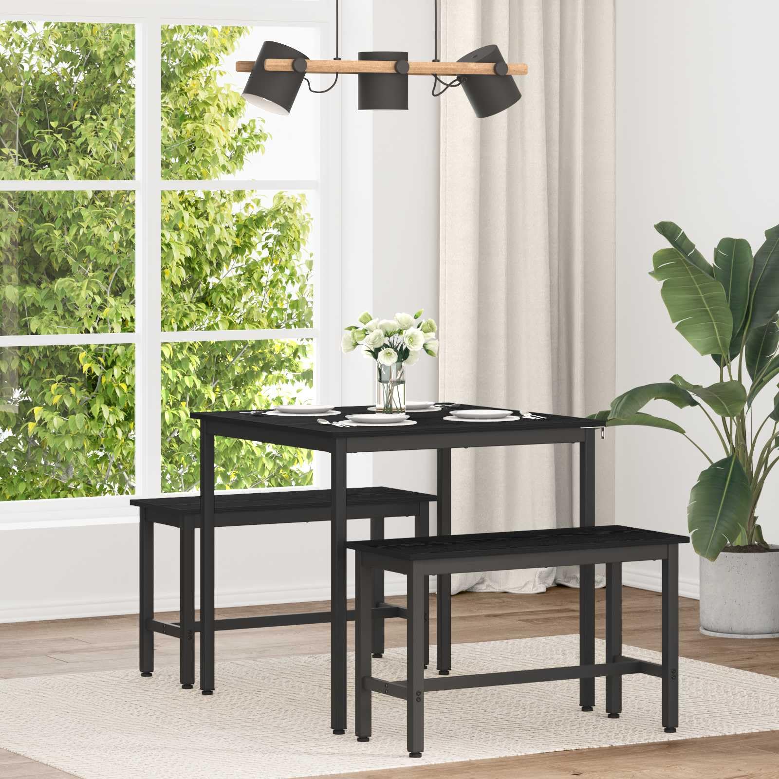 Table à manger nettoyage facile pour petits espaces et salons