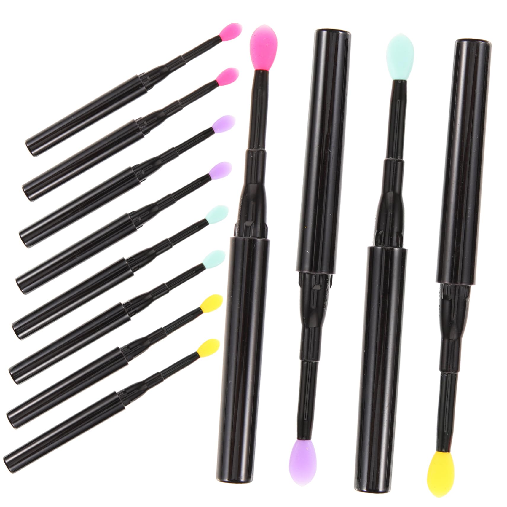 TOVINANNA 12pcs Silicone Lip Brush Cover Lip Scrubber Applicator Balm Applicator Brush for Gloss Mask