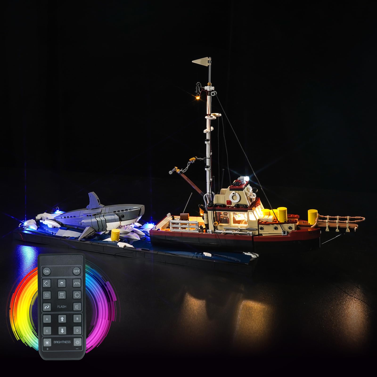 BrickBling Set de luces LED para Lego 21343 Viking Village (No Lego), set de iluminación decorativa para Lego Ideas 21343 villa vikinga juguete creativo – versión estándar, DE-P55001-21343 — view 19