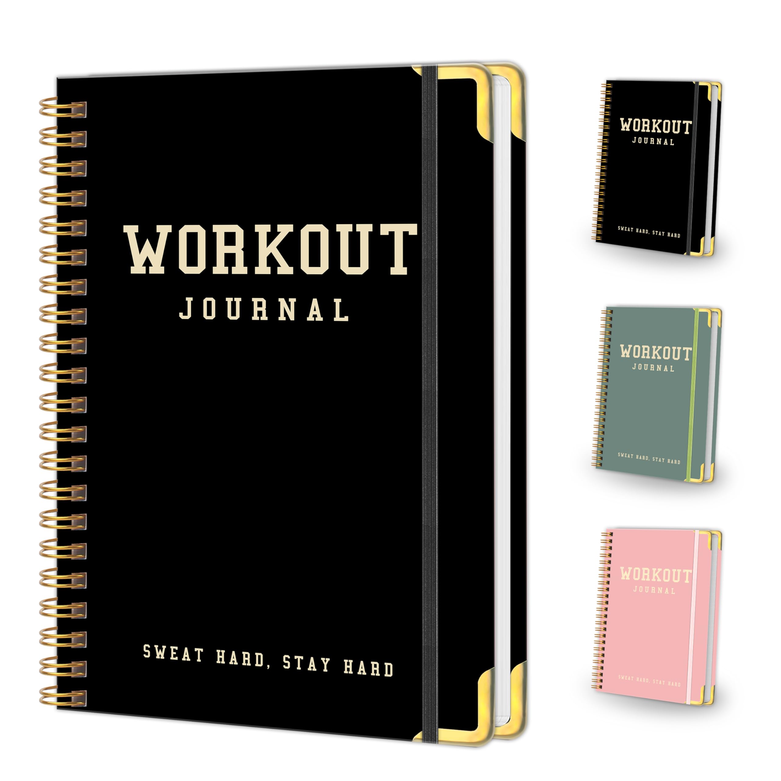 Fitness Workout Journal for Women & Men, A5(7.4" x 9.4") Workout Log Book Planner for Track Gym ＆ Home Workouts, Track Progress, Achieve Your Wellness Goals - Black-picture-17