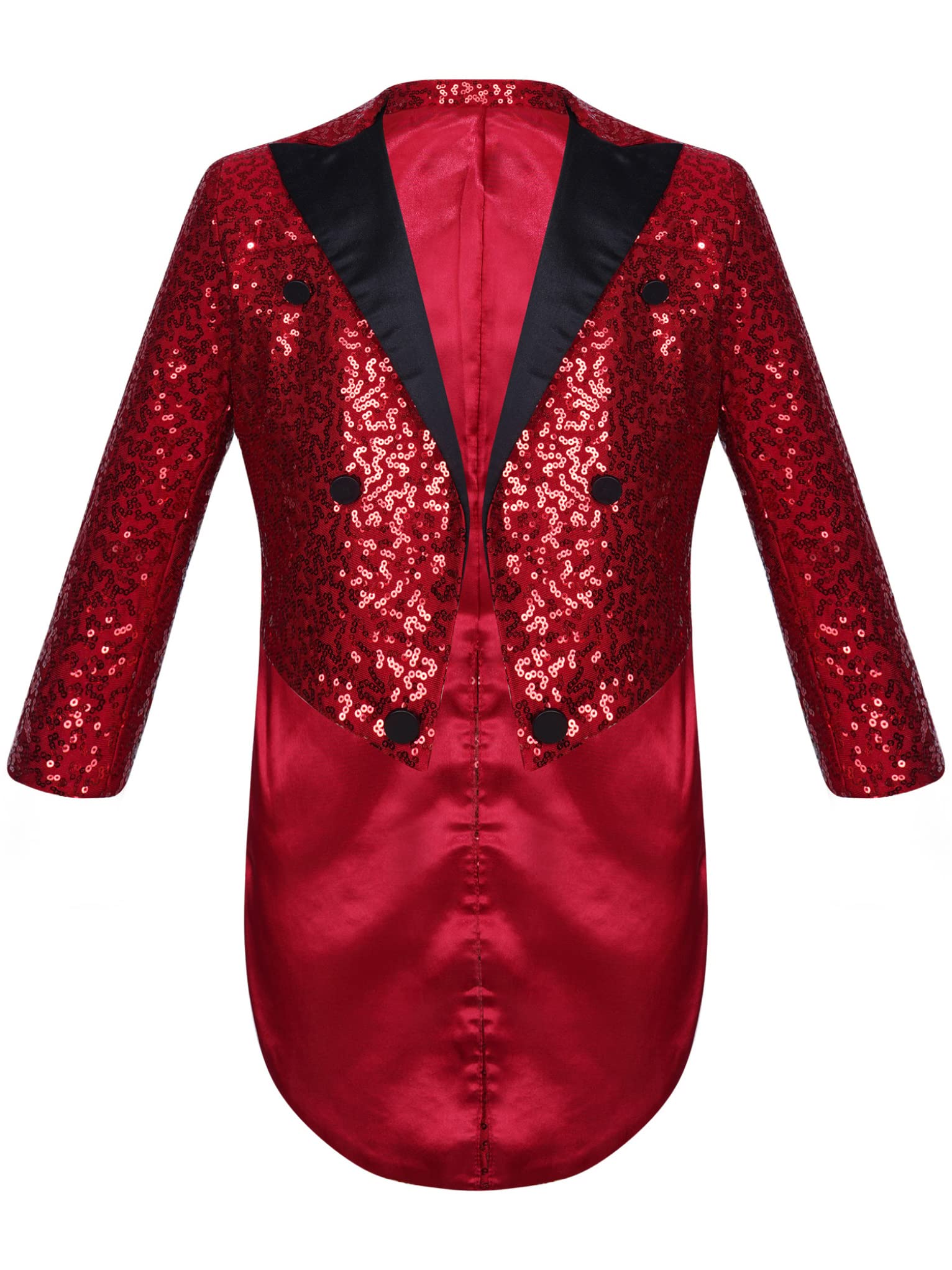 Abrigo de traje para niños con lentejuelas, corte ajustado, chaqueta para esmoquin, boda, carnaval, fiesta, desfile
