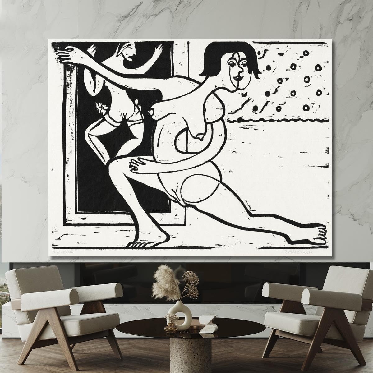 Tänzerin che Praxis 1934 Ernst Ludwig Kirchner Elk24 Kunstdruck auf Leinwand, moderne Kunst, Fine Art, Wanddekoration, fertig zum Aufhängen, 50 x 40 cm