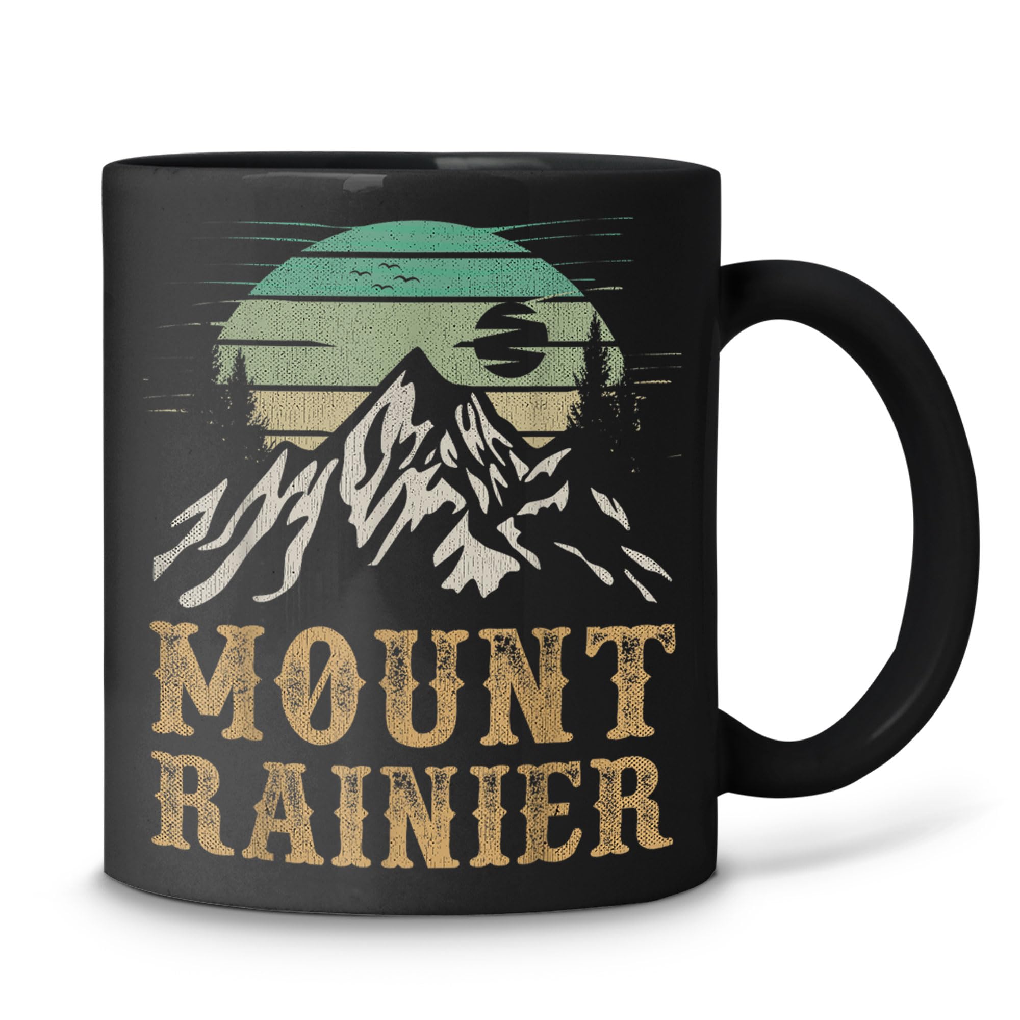 Dillo Mount Rainier National Park Merchandise Hiking Mt Rainier Cups Black Coffee Mug 11oz83048