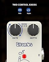 Vista 2 de Pedal de Chorus, Pedal de Guitarra Chorus, Mini Pedal de Chorus Analógico, DC 9V, True Bypass para Guitarra Eléctrica
