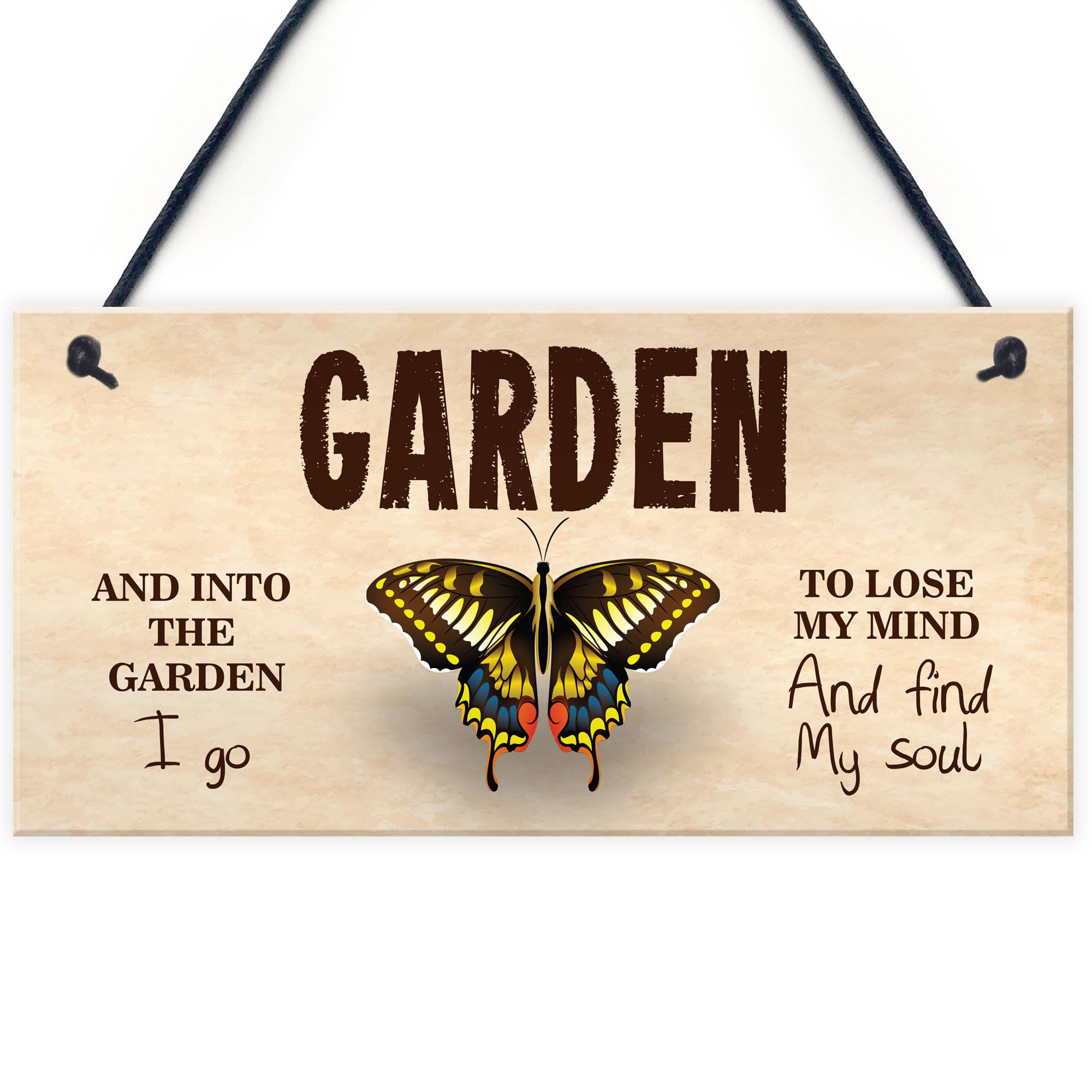 Red Ocean Novelty Garden Sign Shabby Chic Hanging Wall Door Sign GARDEN SIGNS AND PLAQUES Shed Sign Summerhouse Sign Home Decor Gift Garden Accessories