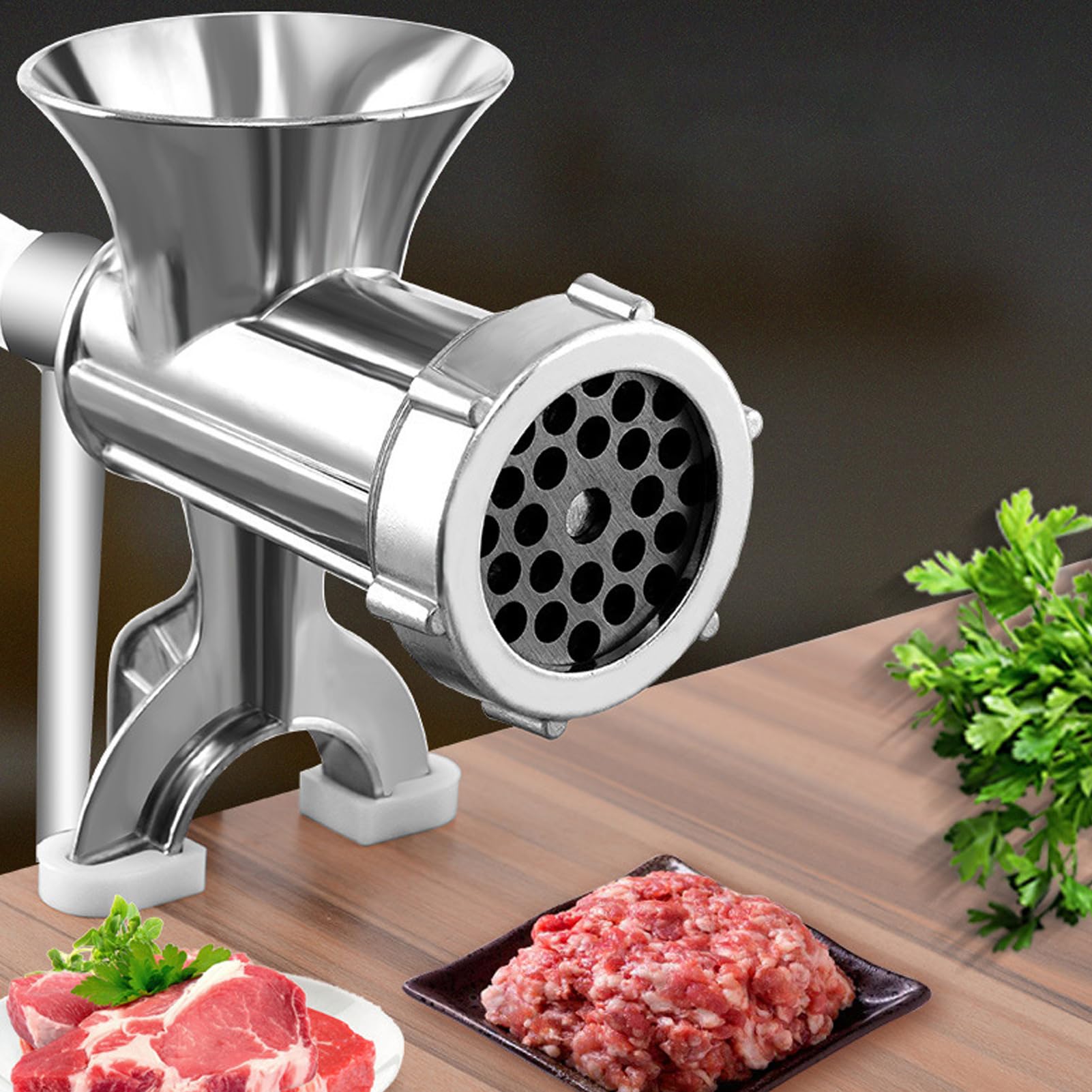 Tritacarne Manuale - Alimenti Robustissimo Manuale | Tritacarne A Manovella Per Casa | Carne Manzo Pepe Funghi Pollo Cucina Dormitorio Appartamento