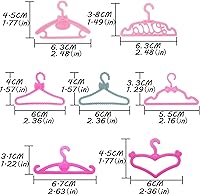 Vista 2 de BJDBUS 80 piezas de ganchos de plástico accesorios para muñeca de 11.5 pulgadas vestido vestido