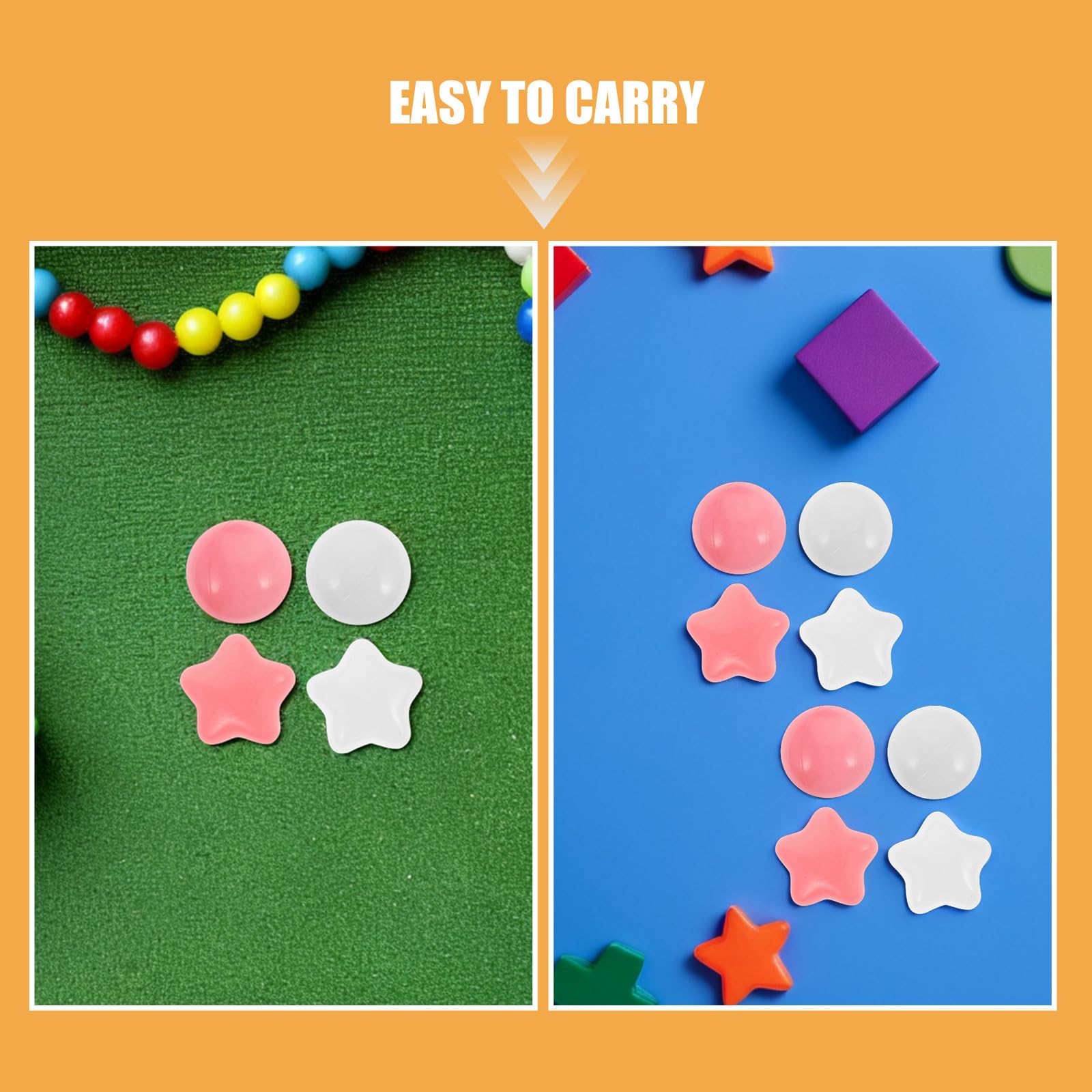 ifundom 120 Bolas de Repuesto para Piscina de Bolas Infantil: Redondas de plástico con Forma de Estrella - Resistentes a Golpes para Parques Infantiles de Interior - Juguetes sensoriales para bebés