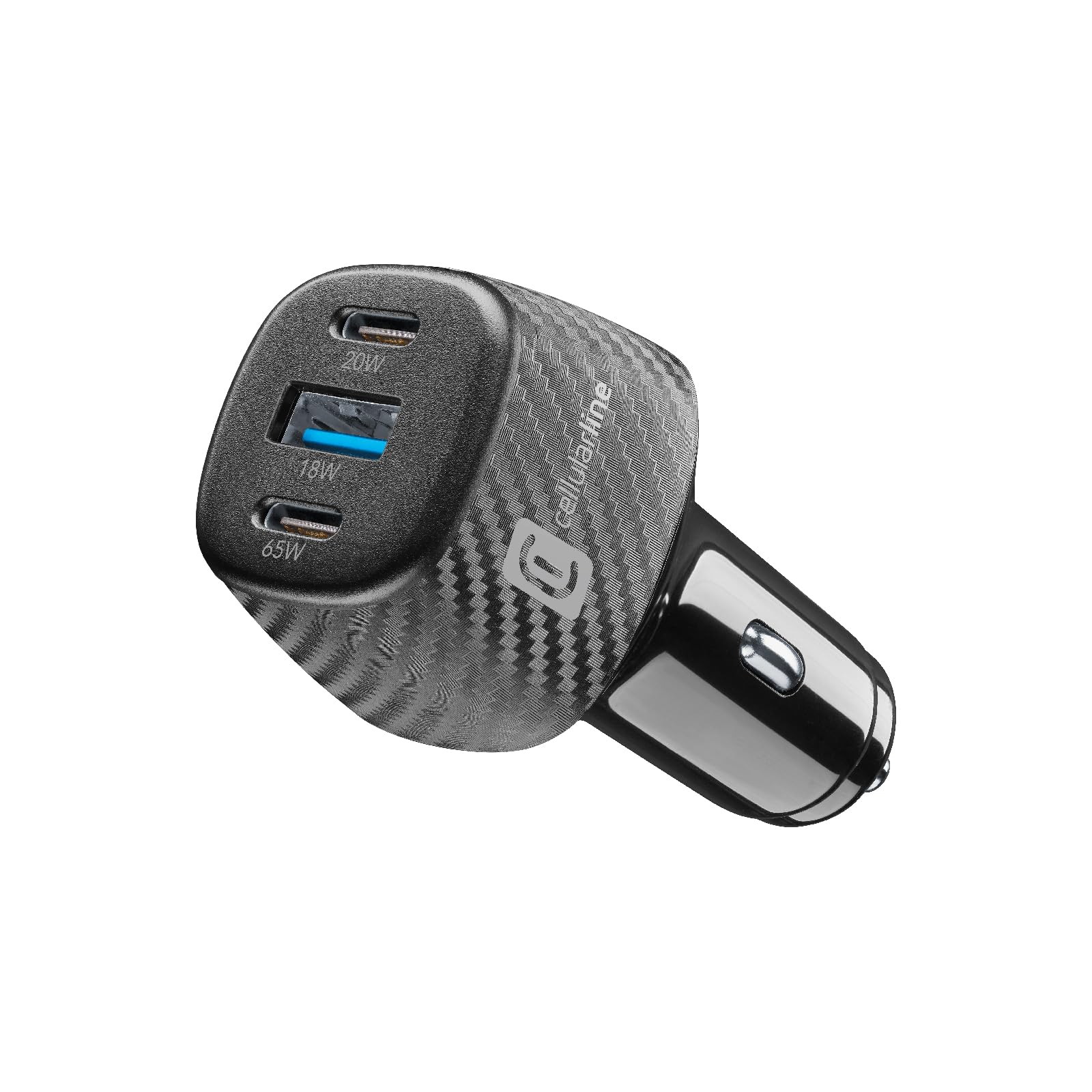 Cellularline - Car Multipower Laptop - Caricabatterie da auto 3 porte - Total Output: 103W - iPhone, Samsung, Xiaomi, Oppo and other Smartphones and Tablets - Nero