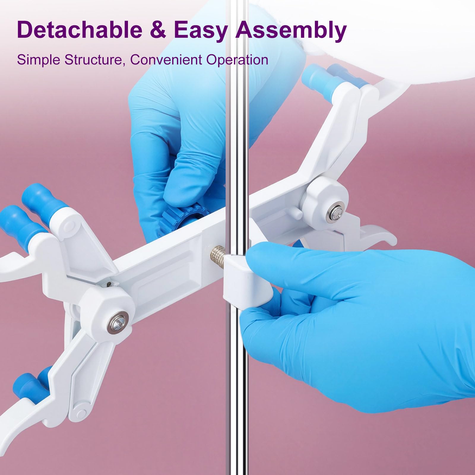 BorinGlass Pince Double Burette - Aluminium Résistant À La Corrosion avec Poignées Antidérapantes pour Des Expériences de Titrage Précises