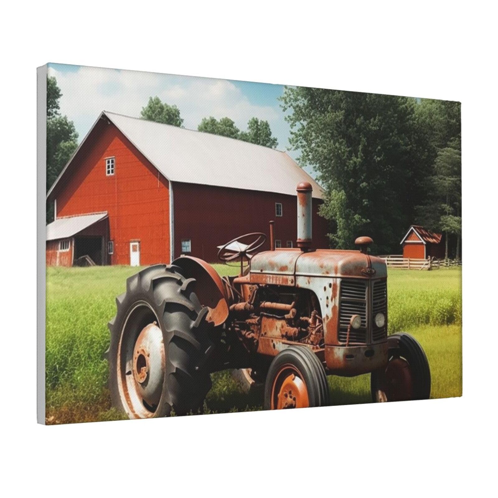 Framed Wall Art for Living Room Art Work, Company Farm Tractor Picture Prints Modern Office Wall Paintings Poster Aesthetic Wall Decorations for Home Decor Ready To Hang 16"x24"