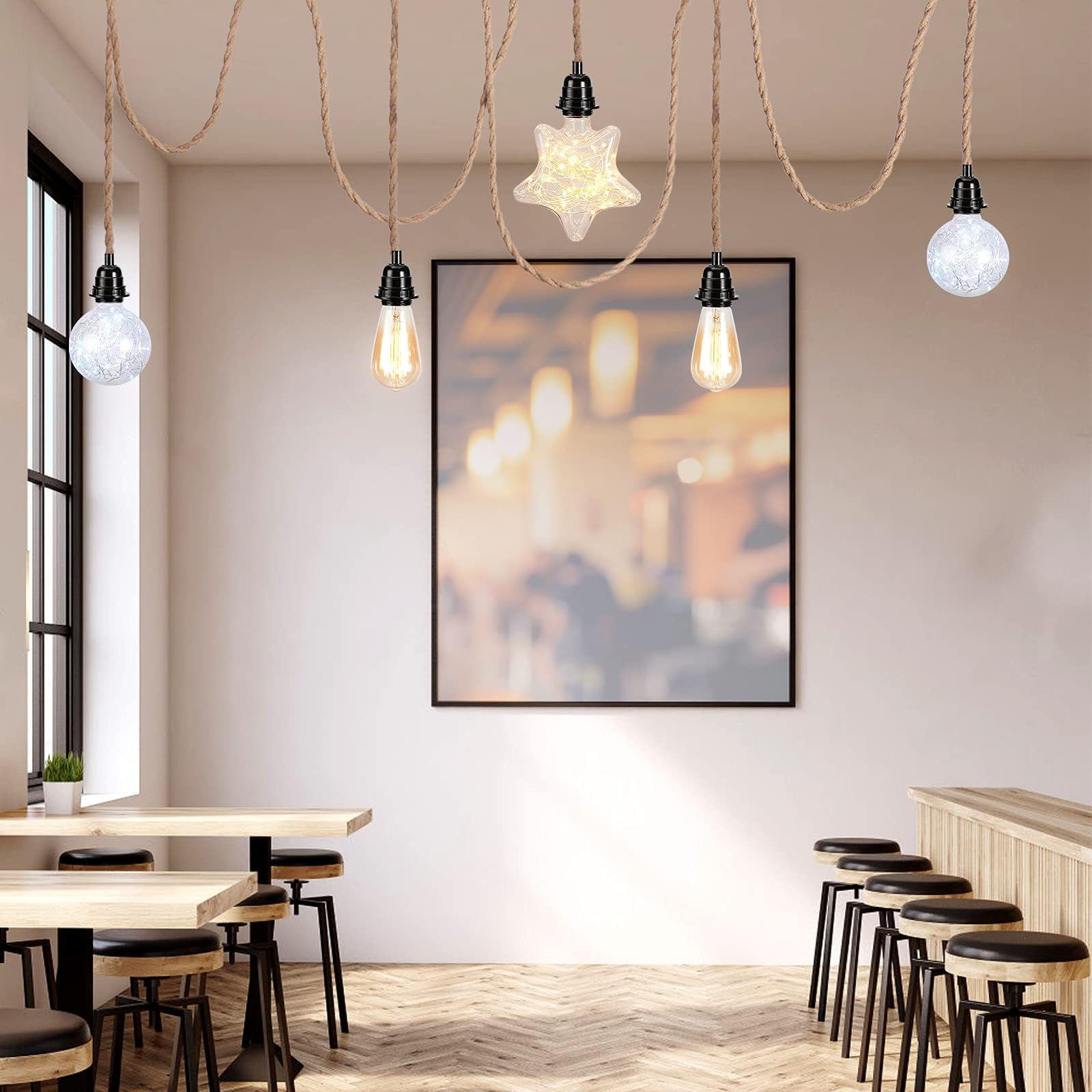 Gniazdo E27 z wyłącznikiem, zawiera gniazdo E27 i 4-metrowy przewód zasilający, nadaje się do lamp wiszących, sufitowych i instalacji DIY, biały (żółty)