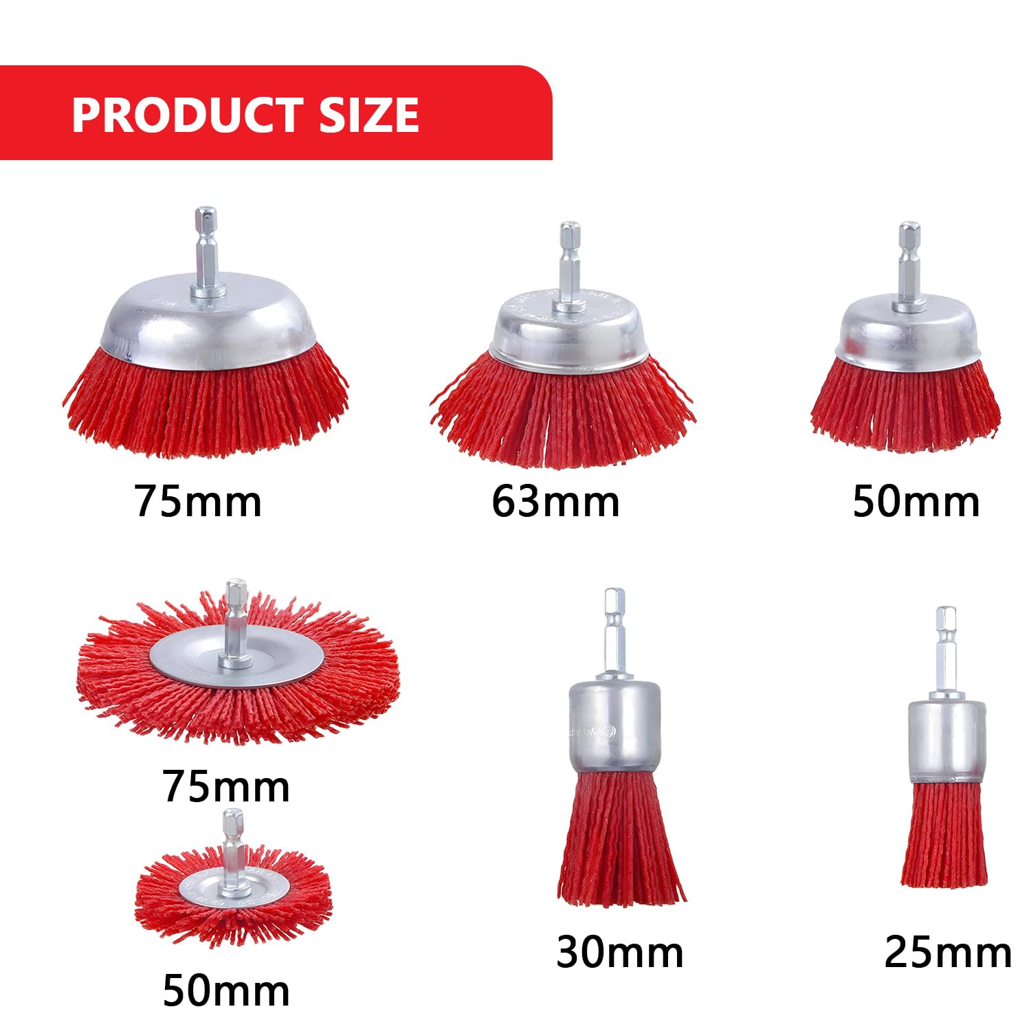 Spazzola A Disco In Nylon Wolfcraft 100mm - Per Pulizia E Lucidatura Delicata Di Legno E Metallo - Foto 7